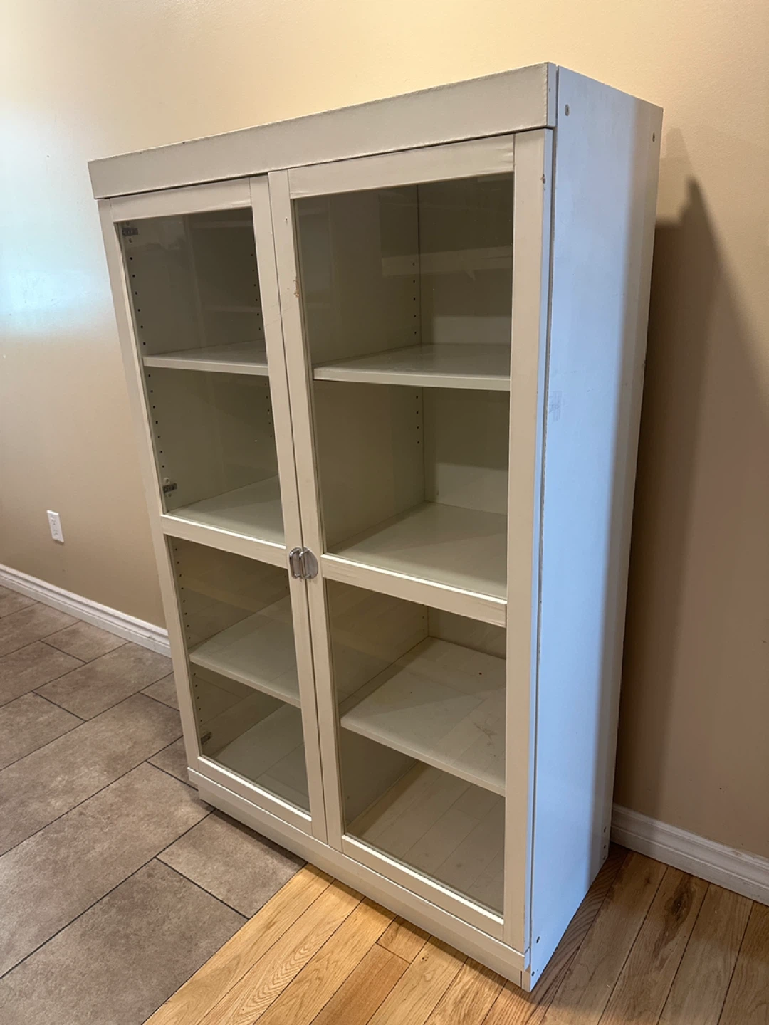 White Glass Door Display Cabinet / Bookcase (CAN DELIVER) - photo 5
