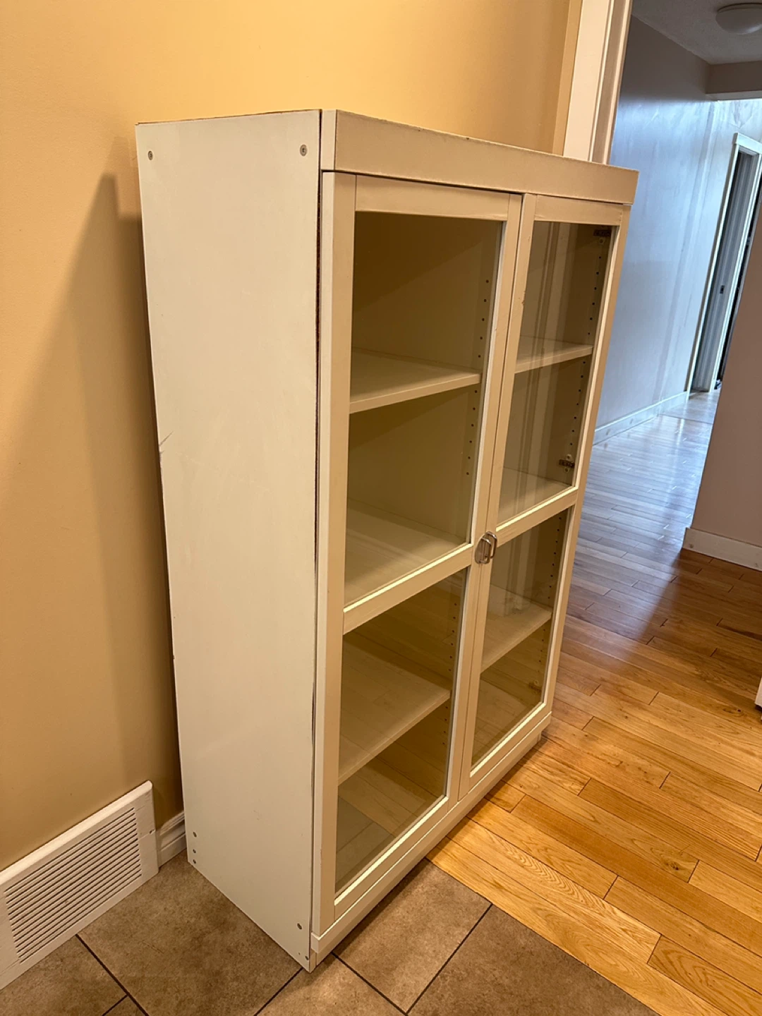 White Glass Door Display Cabinet / Bookcase (CAN DELIVER) - photo 2
