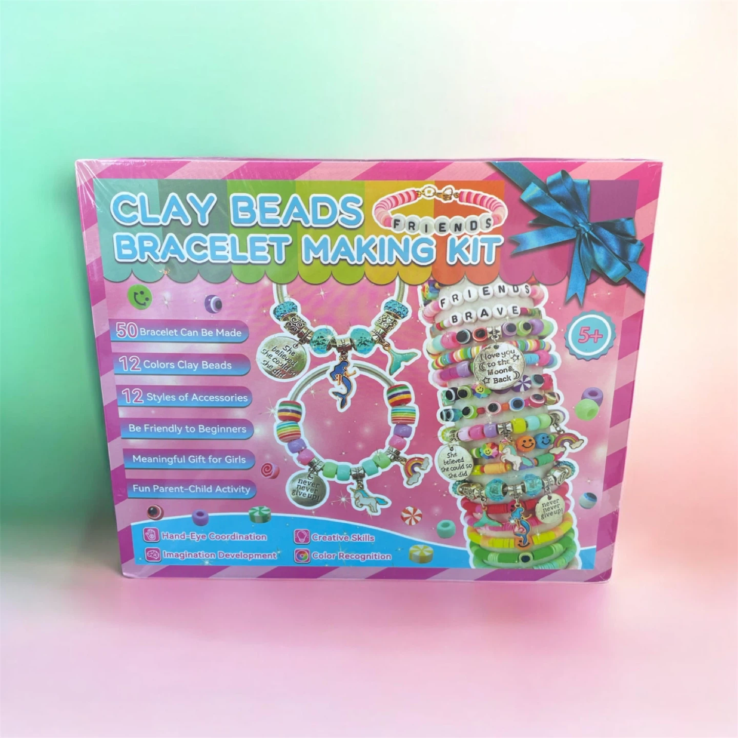 ⚽️ New Sealed Clay Beads 50 Bracelets Making Kit