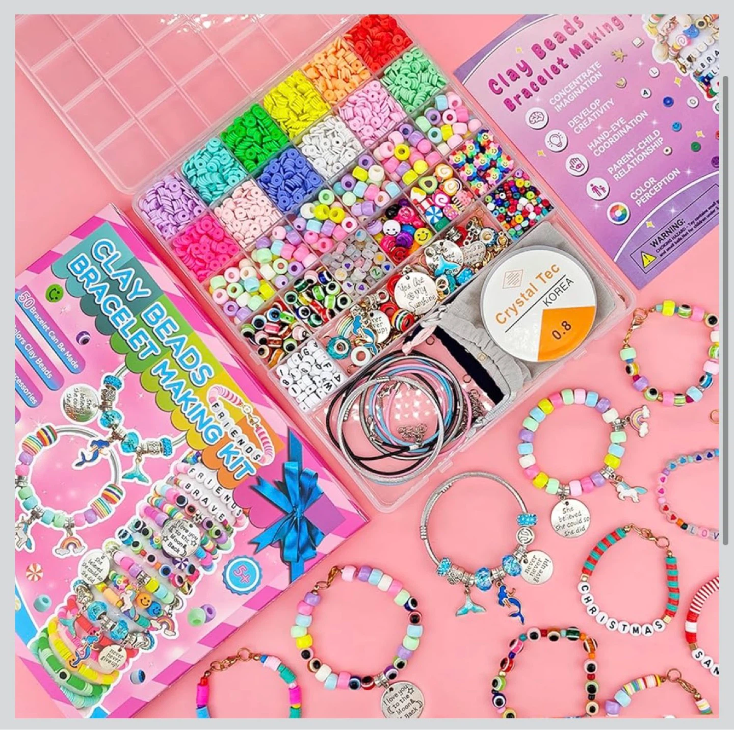 ⚽️ New Sealed Clay Beads 50 Bracelets Making Kit - photo 3
