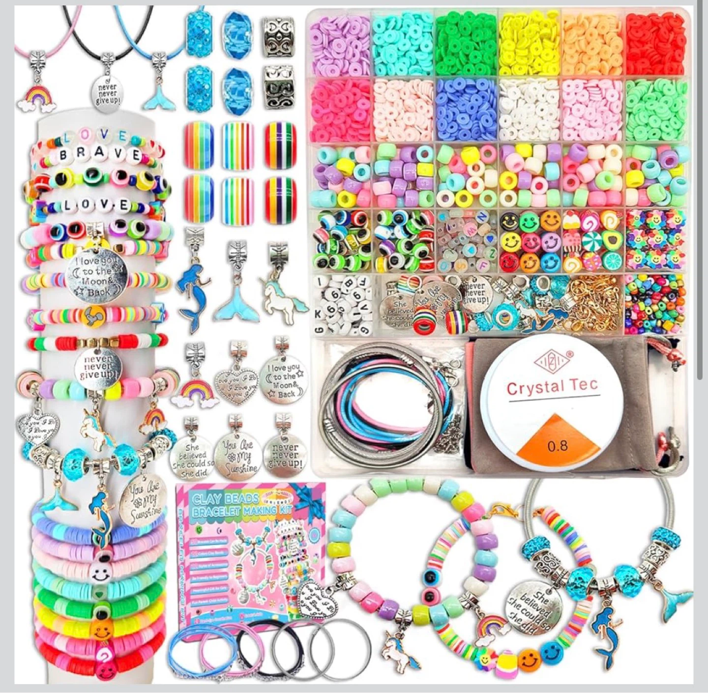 ⚽️ New Sealed Clay Beads 50 Bracelets Making Kit - photo 2