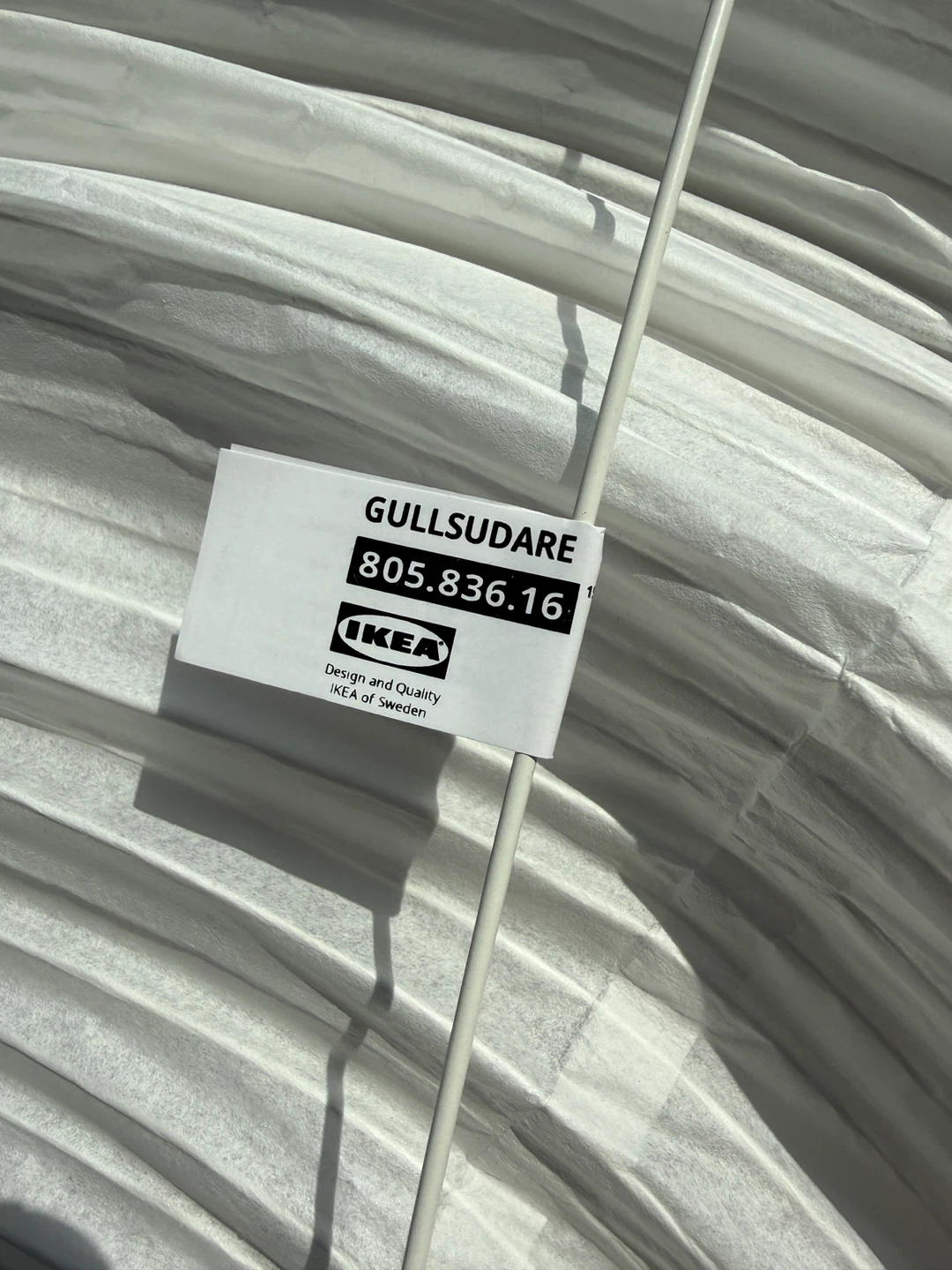 IKEA GULLSDARE Pendant Lamp Shade - White - photo 4