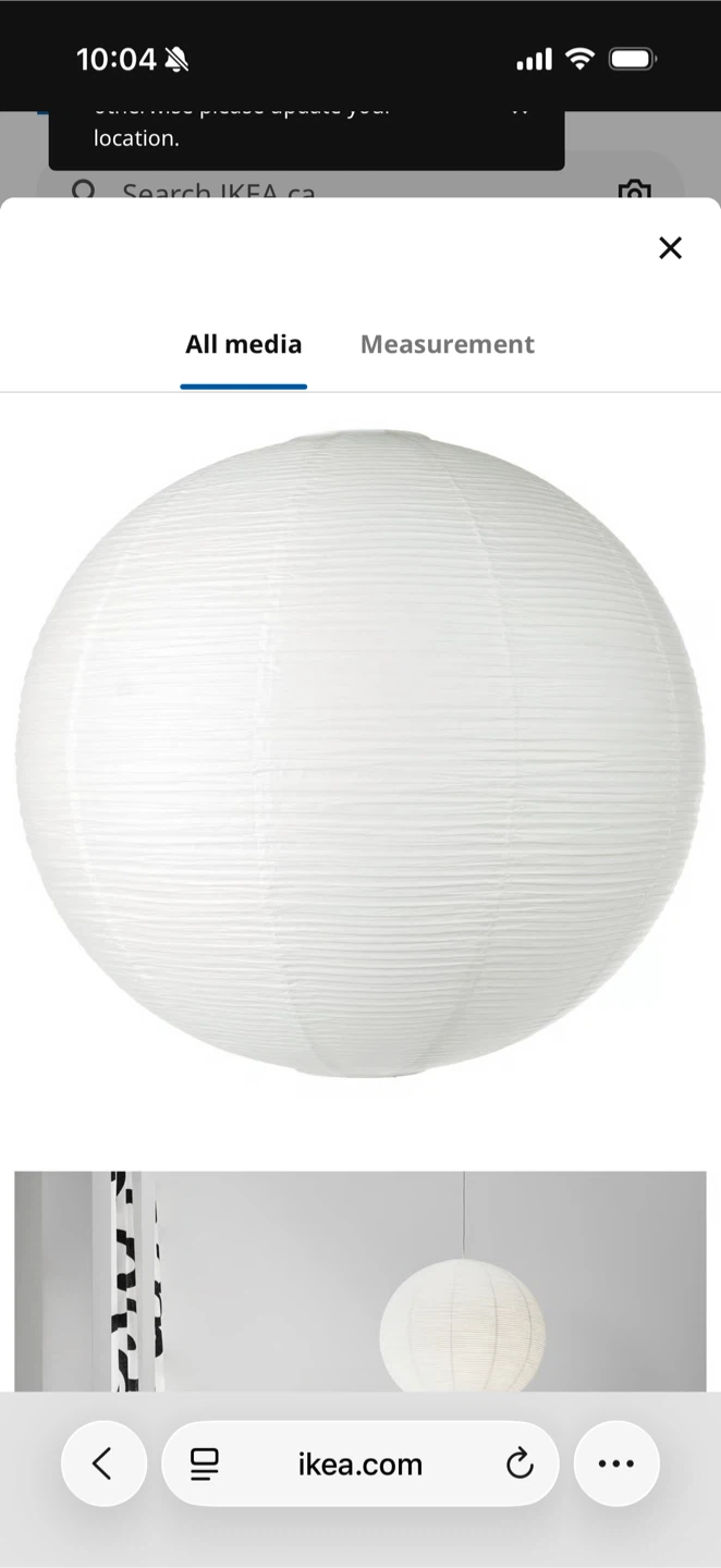 IKEA GULLSDARE Pendant Lamp Shade - White