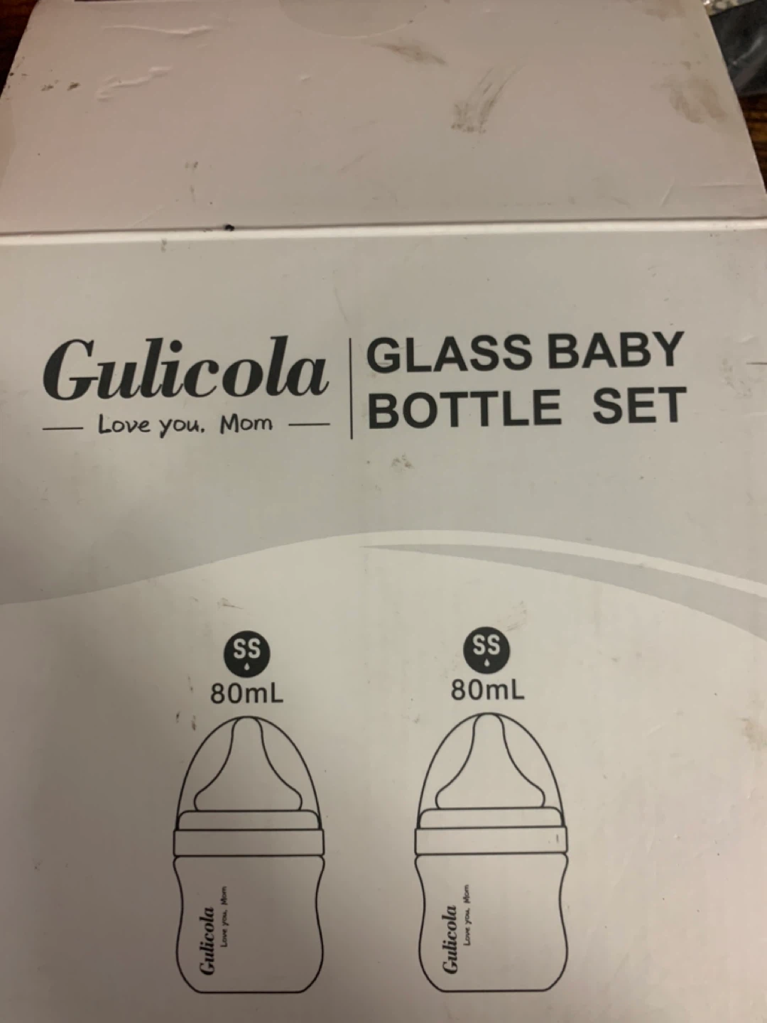 Gulicola Glass Baby Bottle Set - 80mL