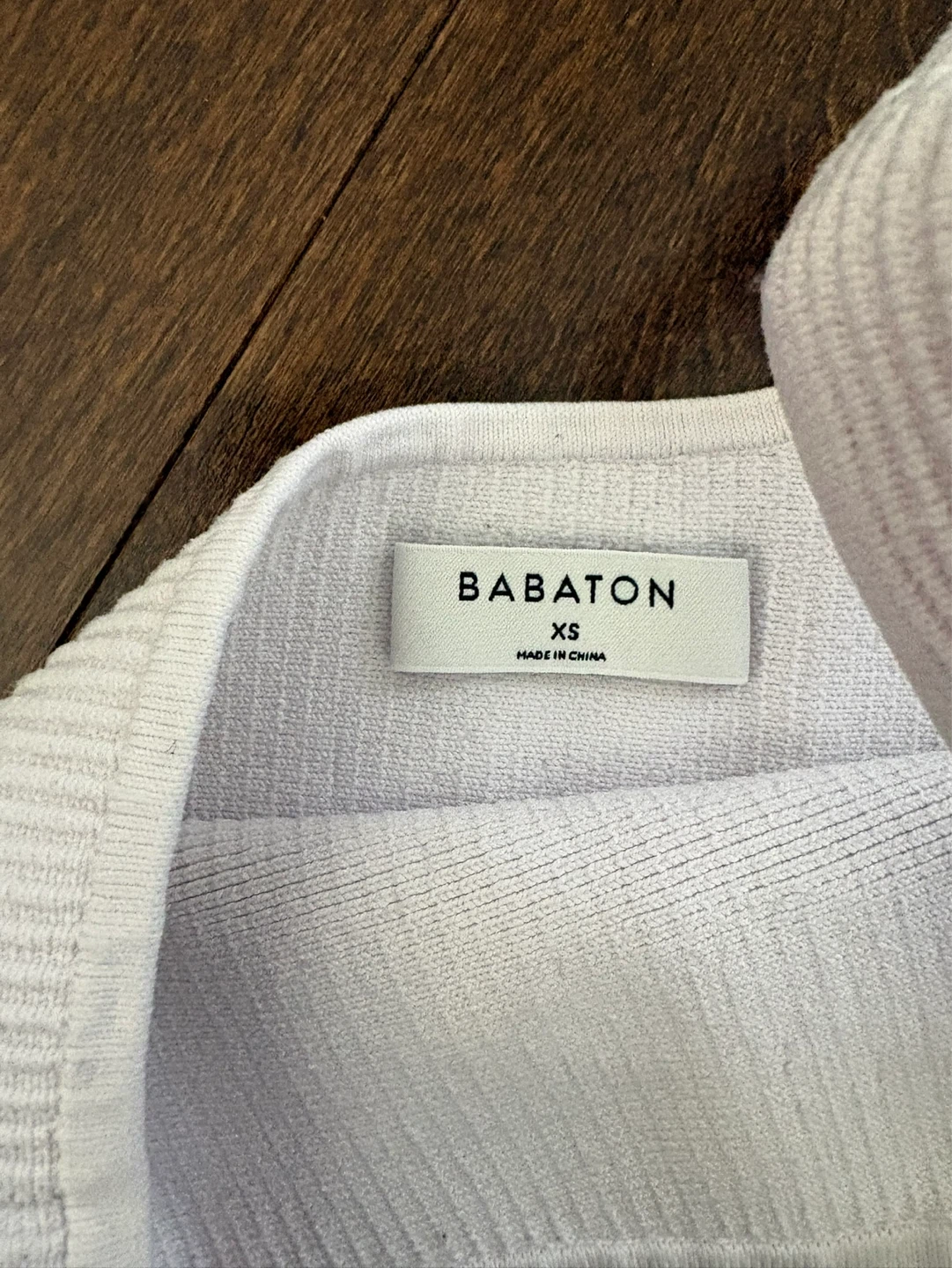 ⚽️Babaton White One-Shoulder Ribbed Knit Top XS - photo 2