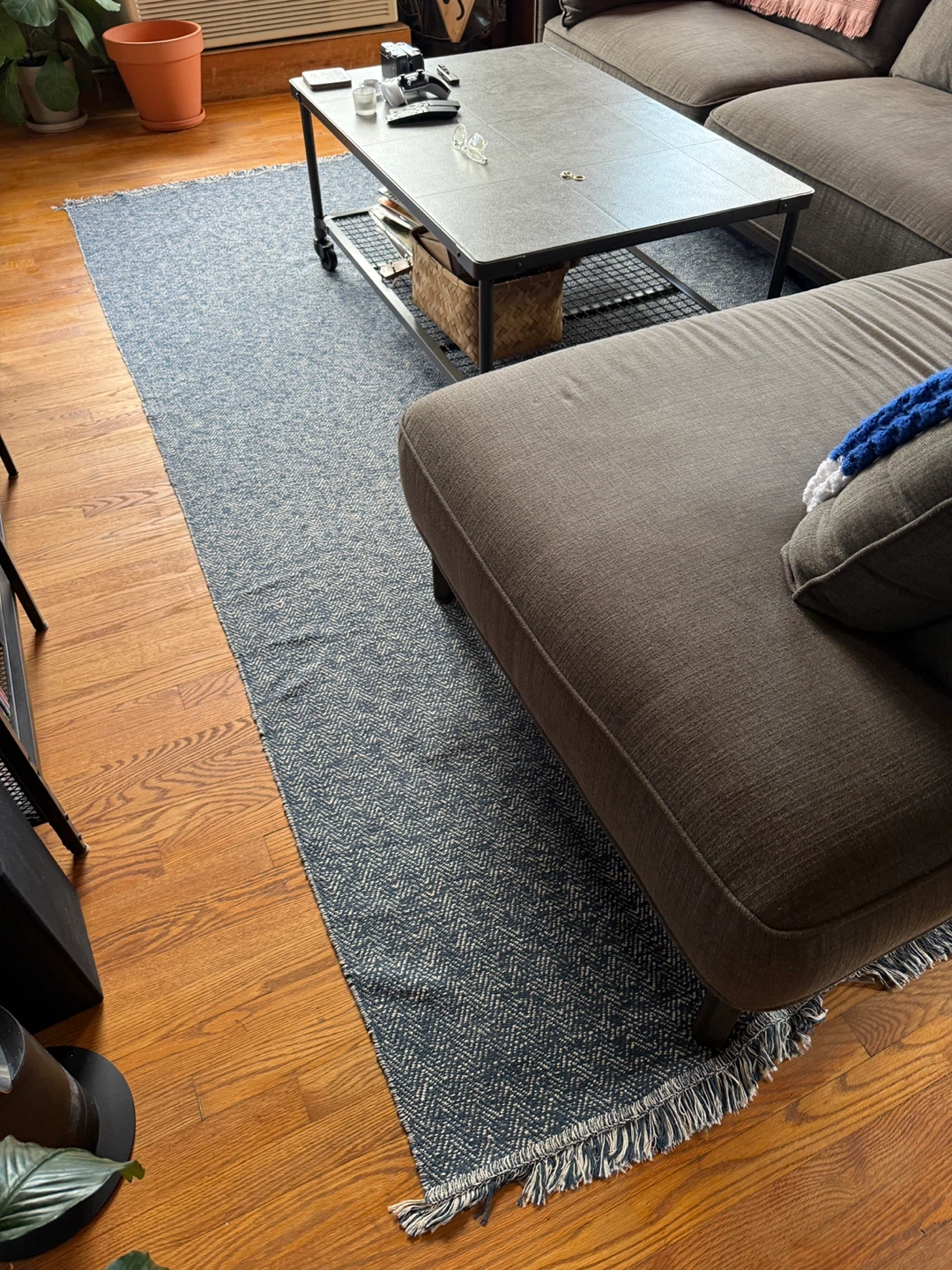 IKEA LOKBYTE Flatwoven Rug - Dark Blue/Light Beige - 200x300cm - photo 5