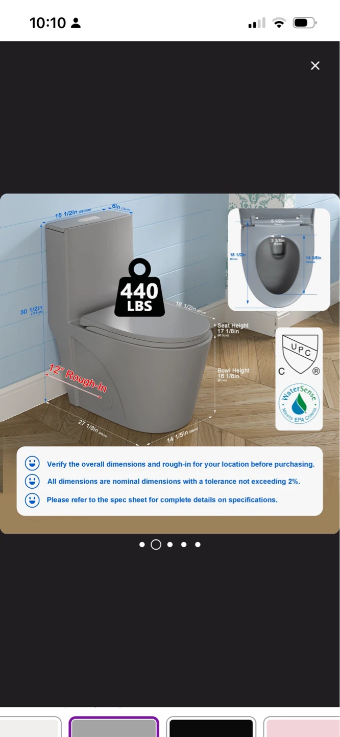 New Modern compact one-piece elongated toilet with ADA-compliant - photo 2