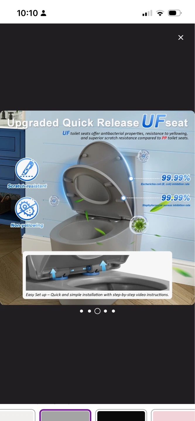 New Modern compact one-piece elongated toilet with ADA-compliant - photo 4
