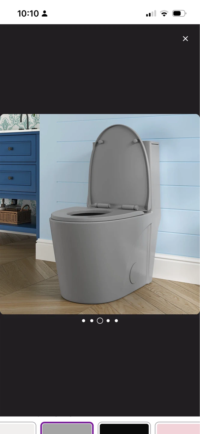 New Modern compact one-piece elongated toilet with ADA-compliant - photo 3