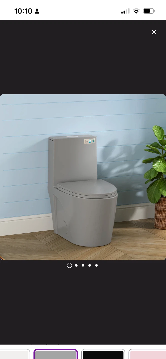 New Modern compact one-piece elongated toilet with ADA-compliant