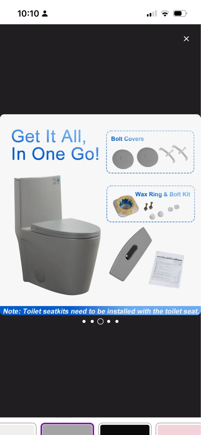 New Modern compact one-piece elongated toilet with ADA-compliant - photo 5