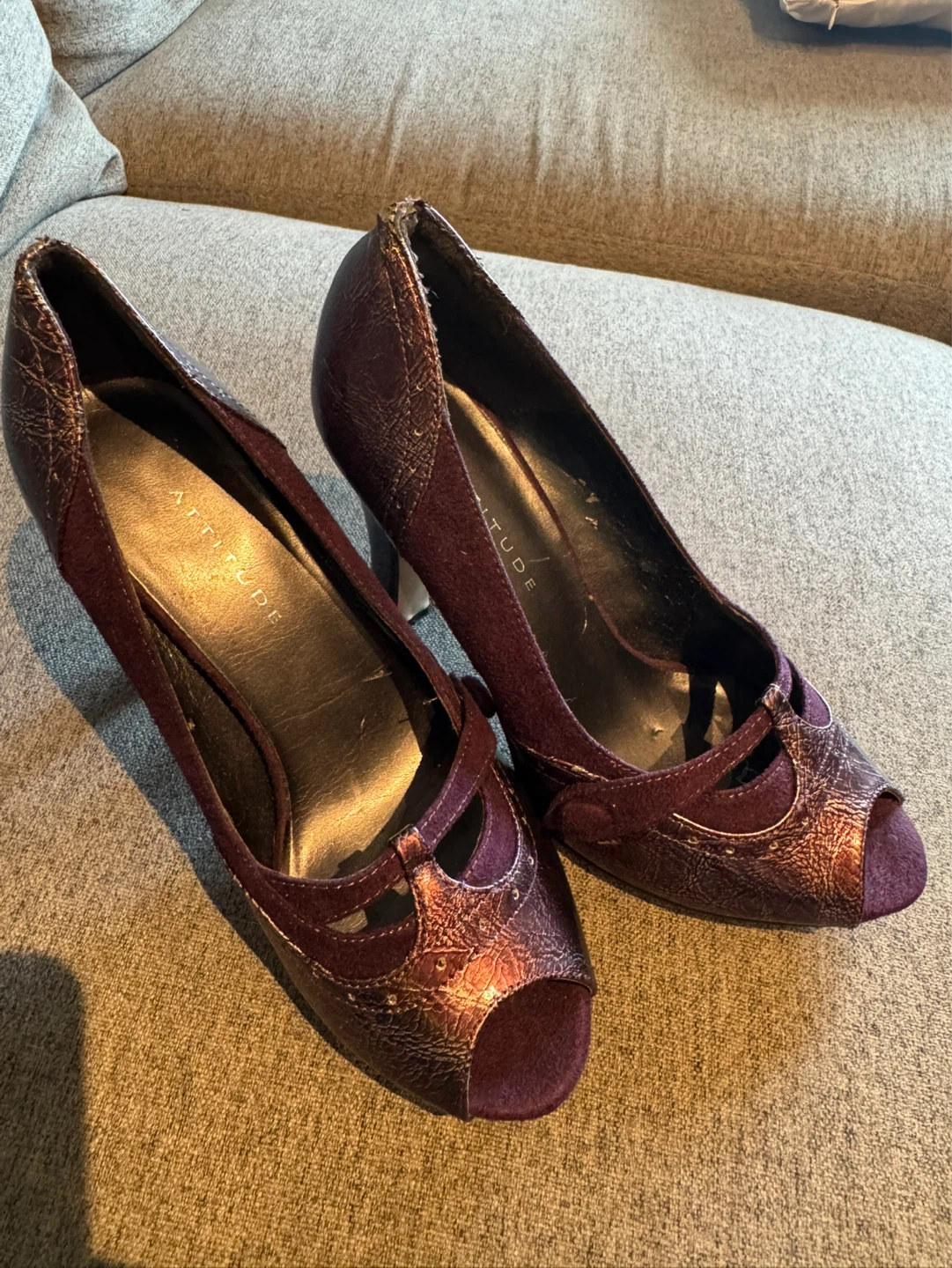 Altitude Women's Peep Toe Heels - Purple Size 6M
