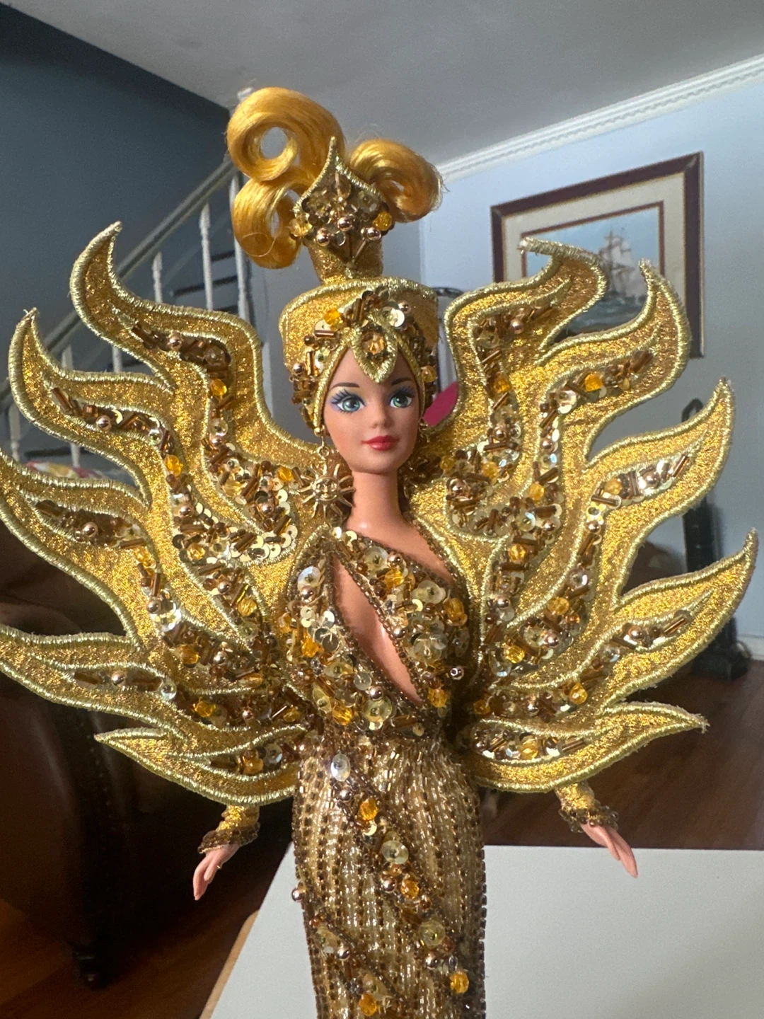 Bob Mackie Goddess of the Sun 1995 Barbie - photo 3