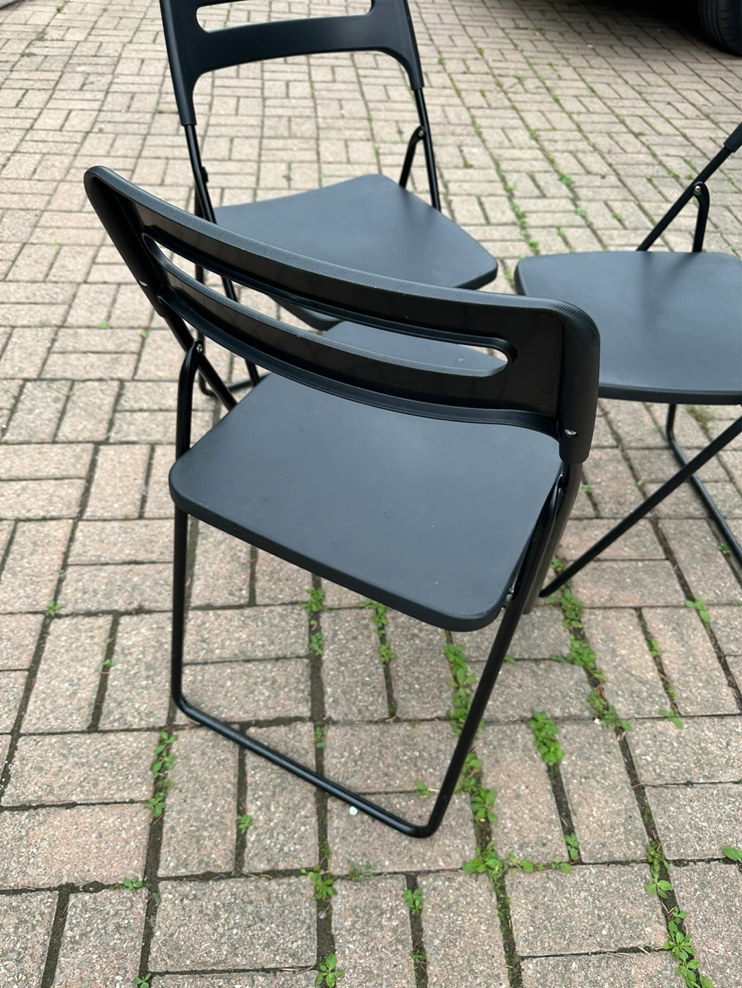 IKEA Black Folding Chairs - photo 3