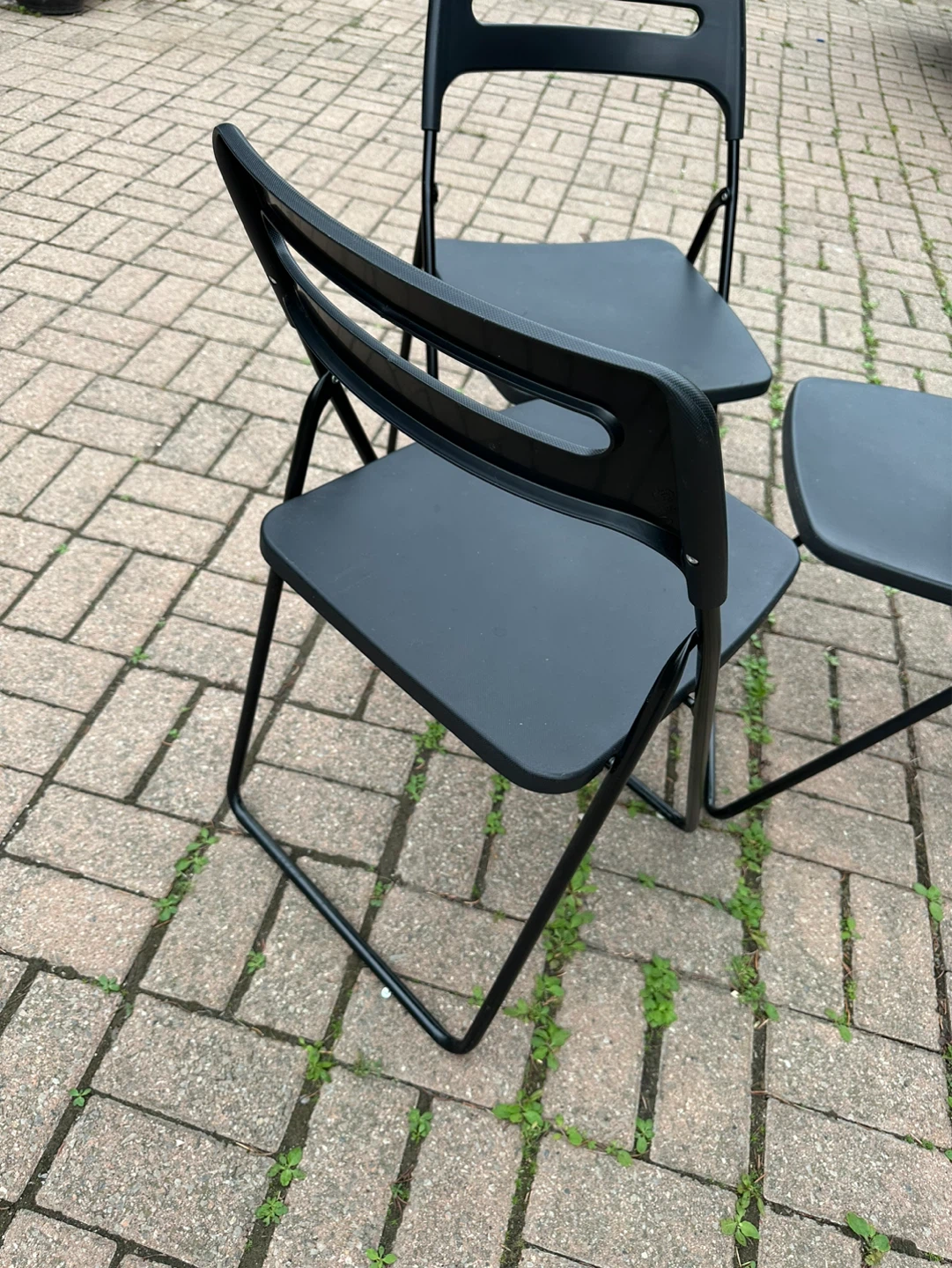 IKEA Black Folding Chairs - photo 4