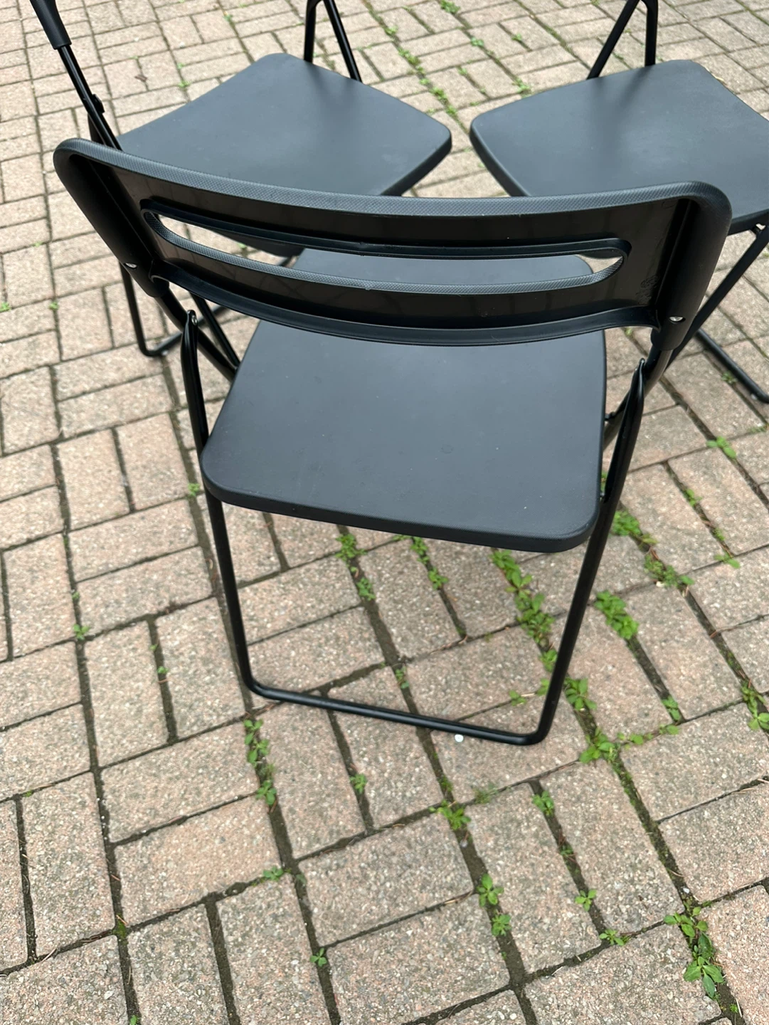 IKEA Black Folding Chairs - photo 5