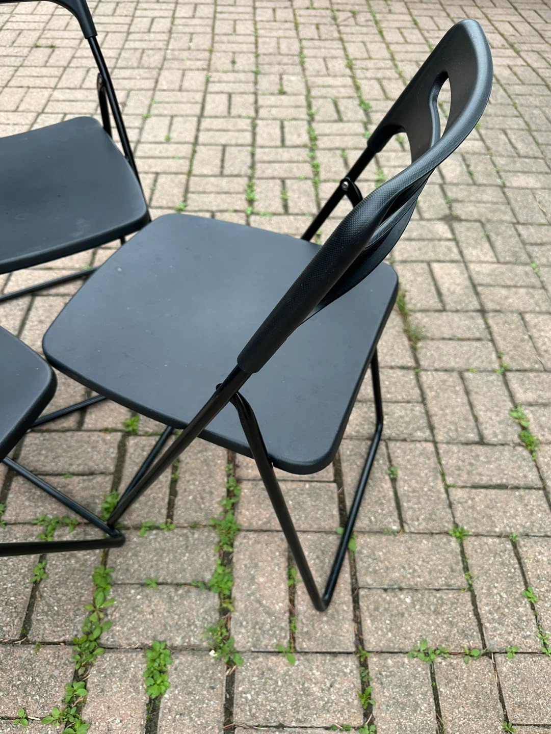 IKEA Black Folding Chairs - photo 2
