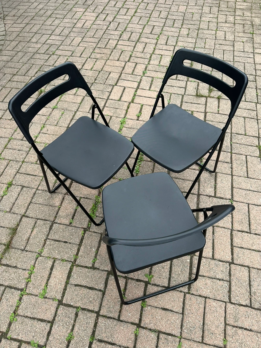 IKEA Black Folding Chairs