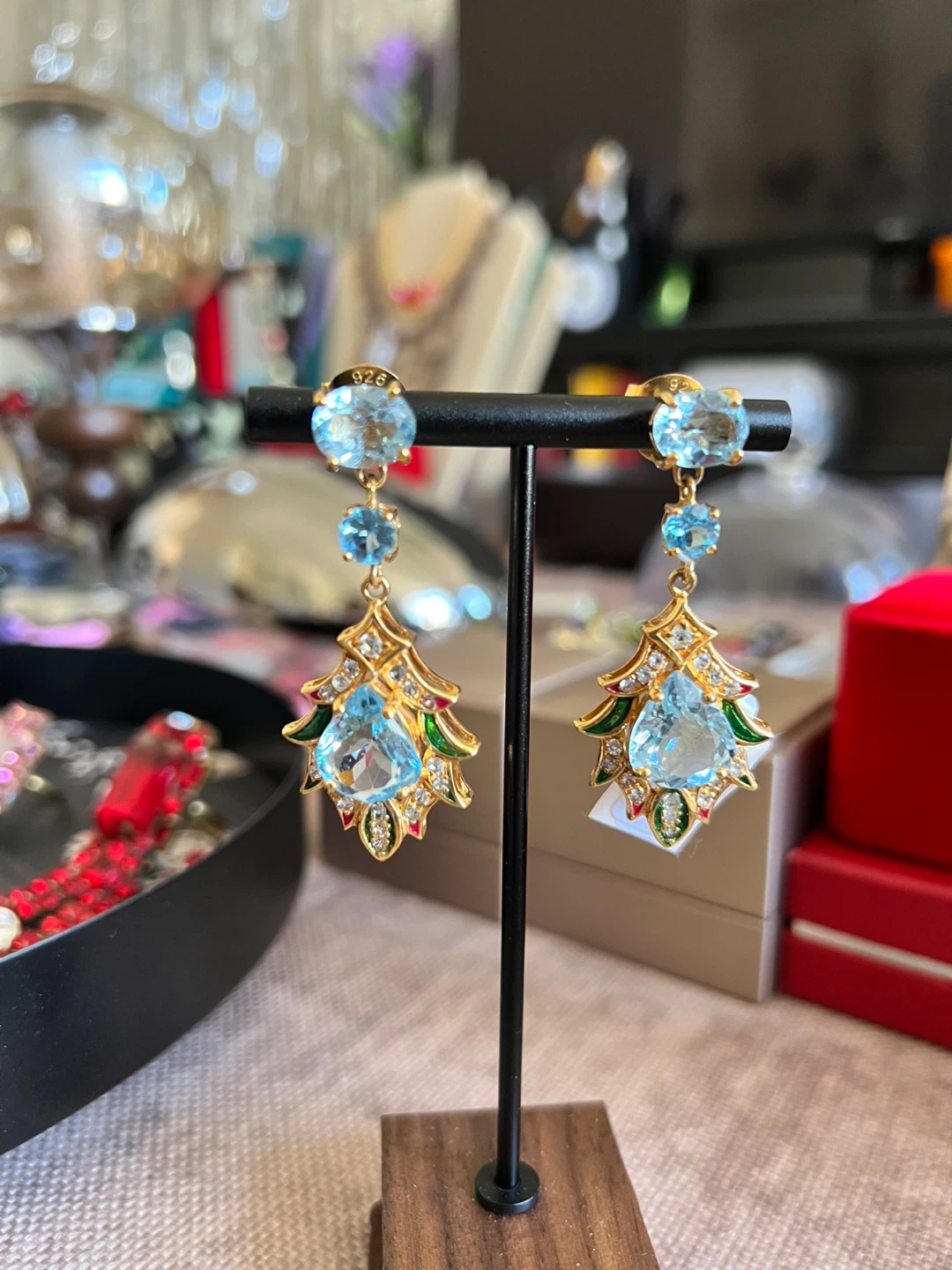 Gemstone Drop Earrings
