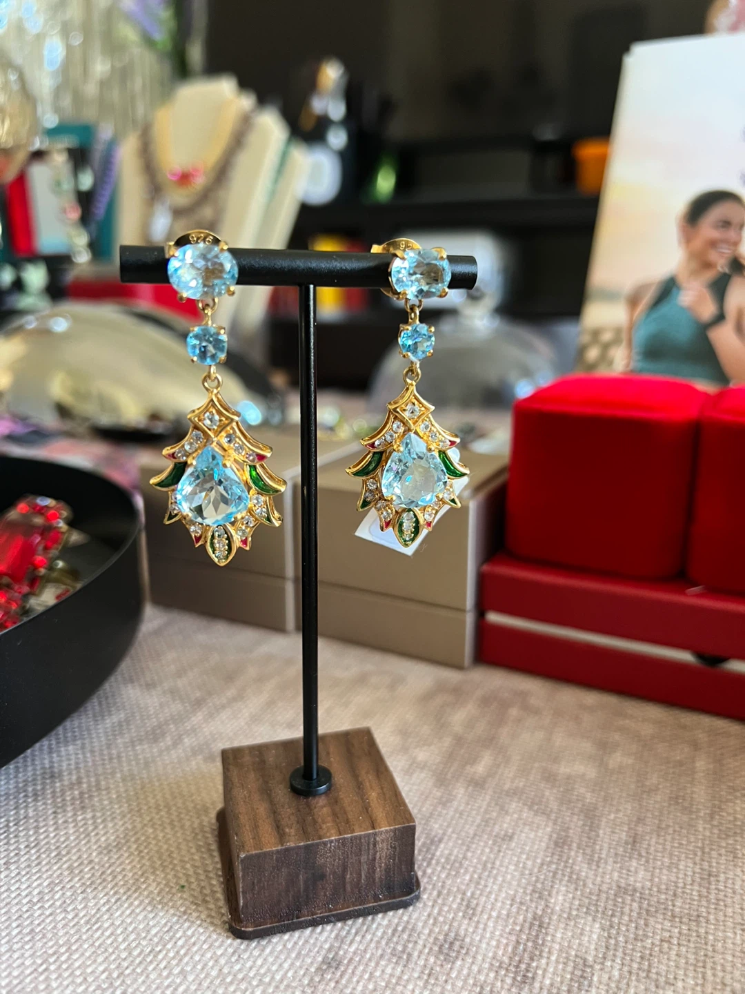 Gemstone Drop Earrings - photo 2