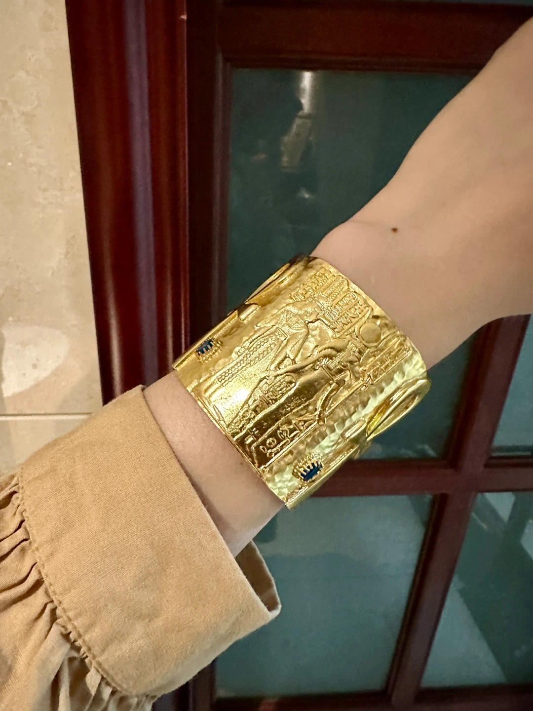 Egyptian Scene Cuff Bracelet