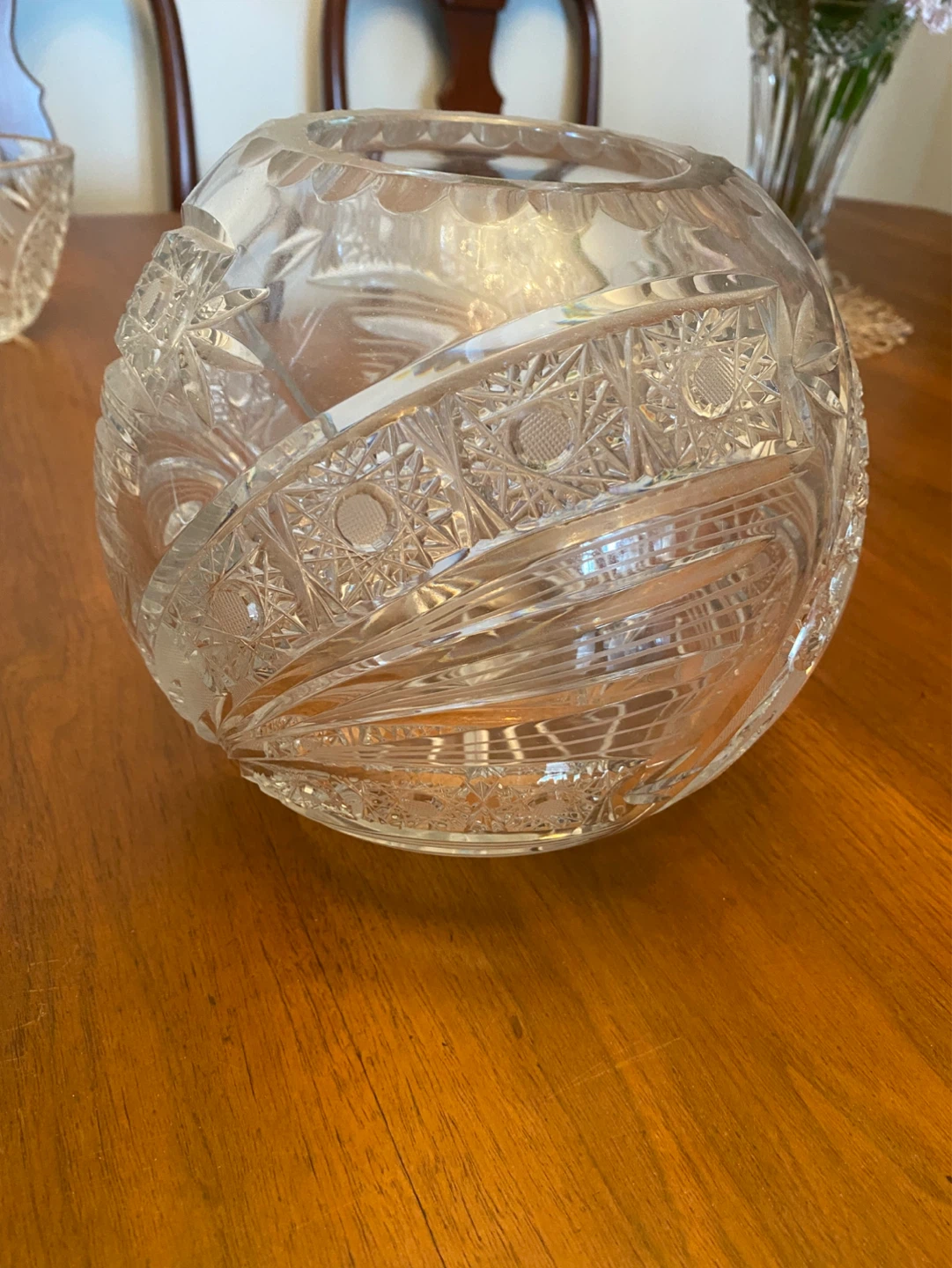 Bohemian Lead Crystal Large Bowl Vase - photo 2