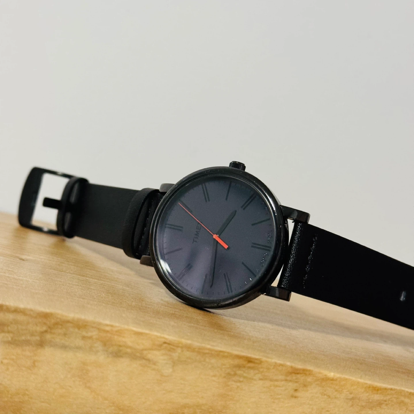 Timex Easy Reader Limited -  Black Leather Strap Watch ⚽️