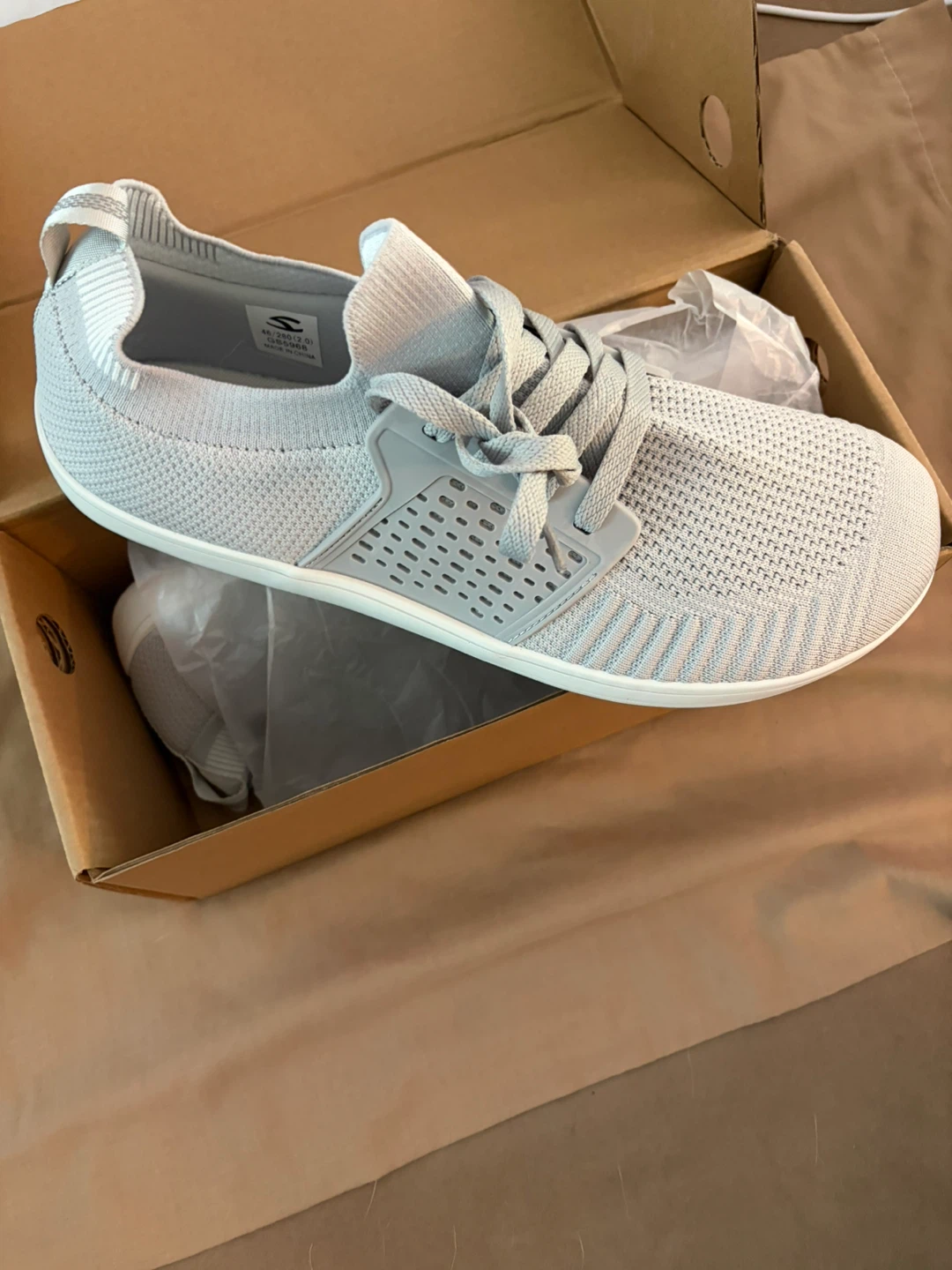 NEW!!! HobiBear Men's Grey Knit Sneakers Size 46 - photo 2