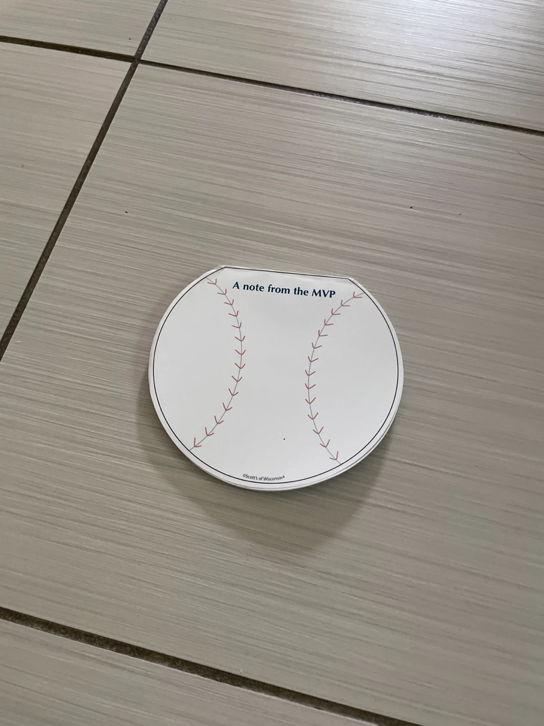 ⚽️Baseball MVP Note Pad