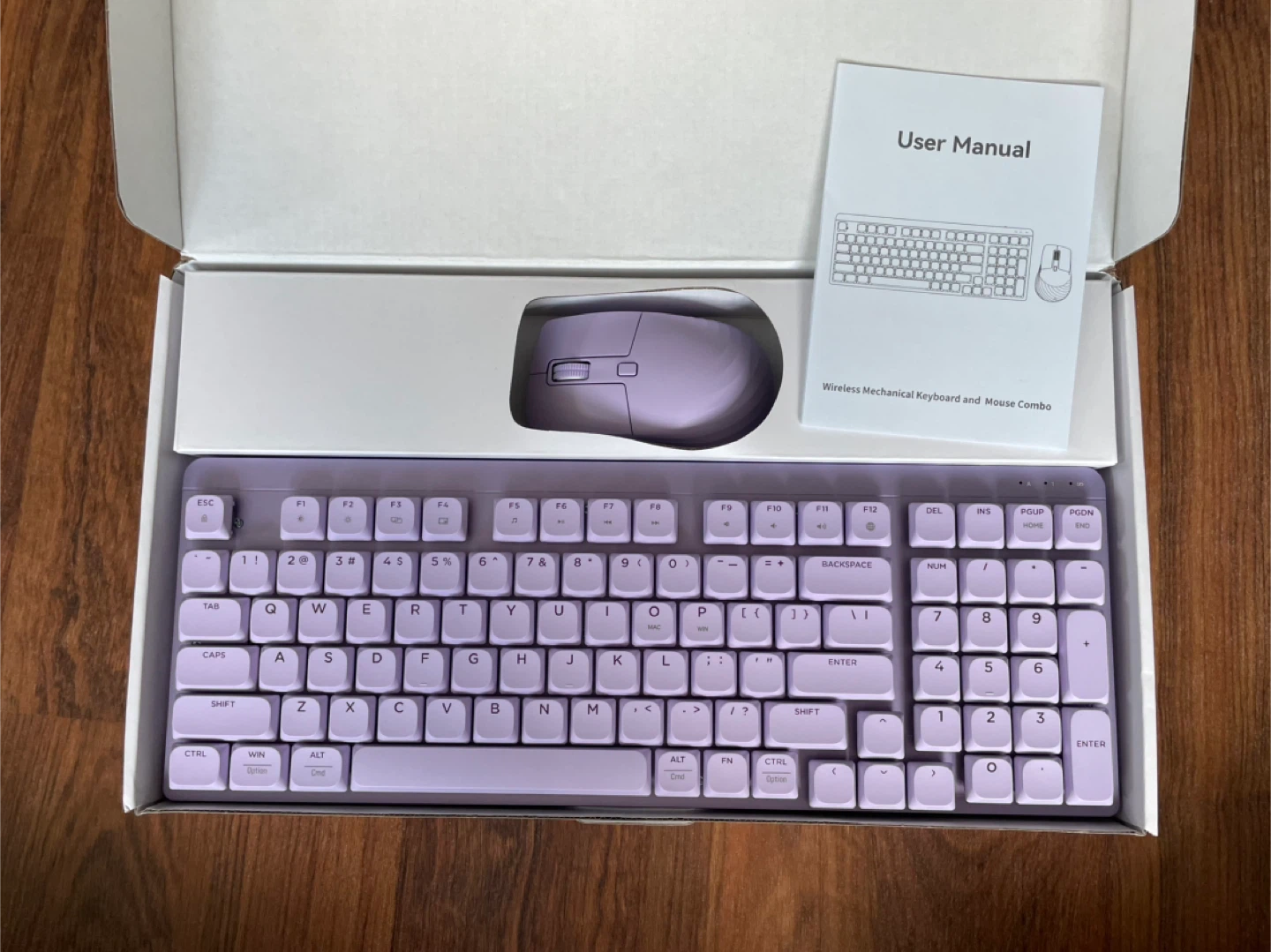 ⚽ NIB Lavender LeadsaiL Wireless Mechanical Keyboard & Mouse - photo 2