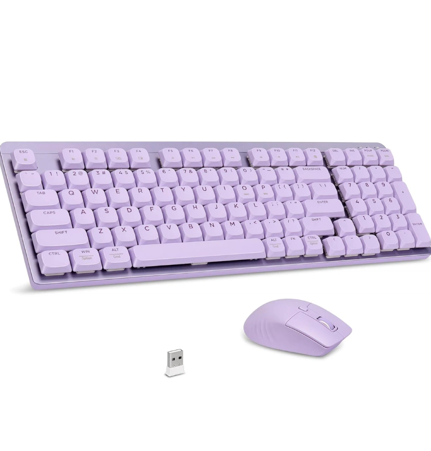 ⚽ NIB Lavender LeadsaiL Wireless Mechanical Keyboard & Mouse - photo 3