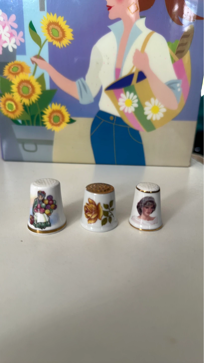 Set of 3 Decorative Thimbles