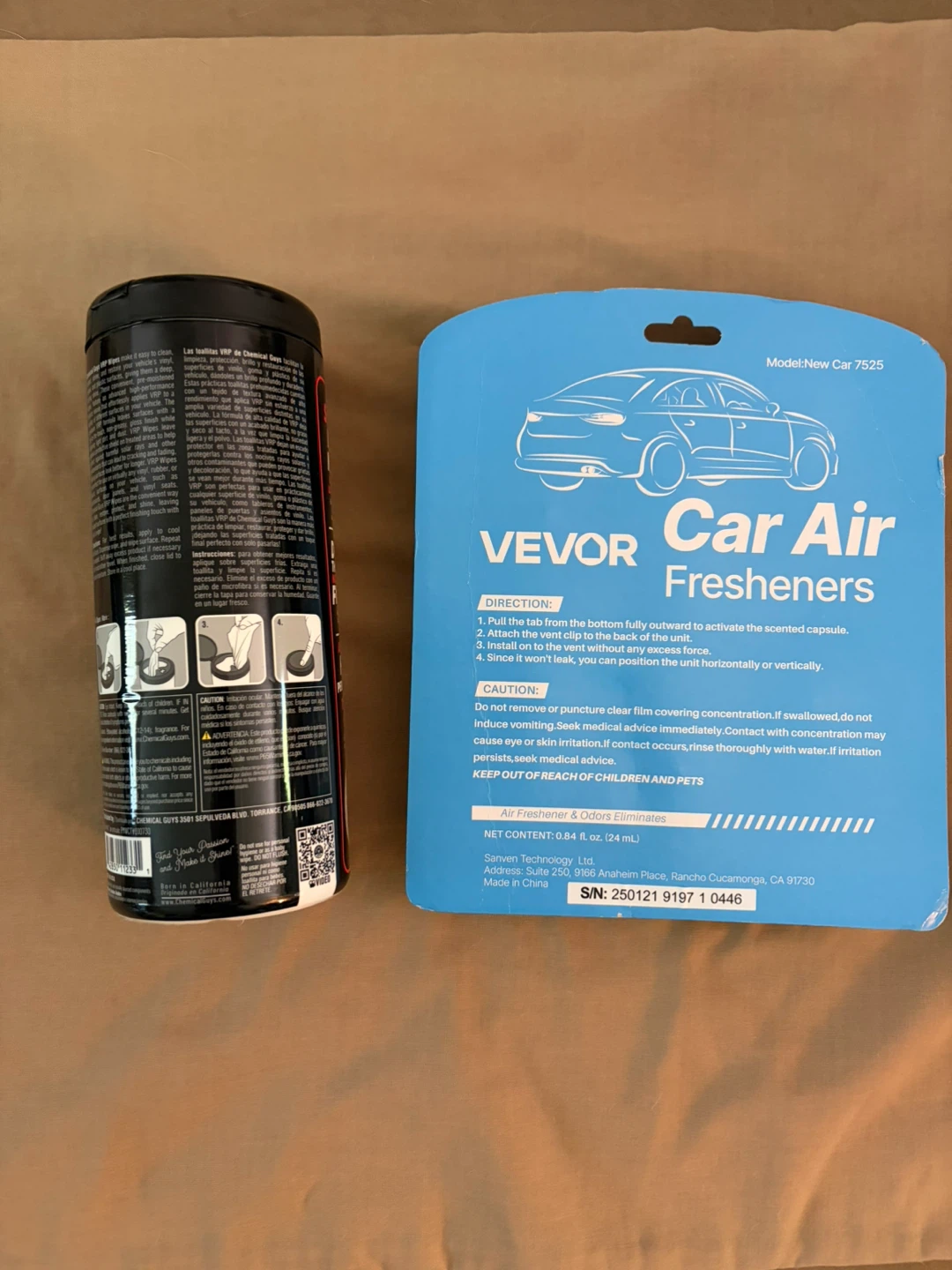 Chemical Guys VRP Wipes & Vevor Car Air Fresheners - photo 2