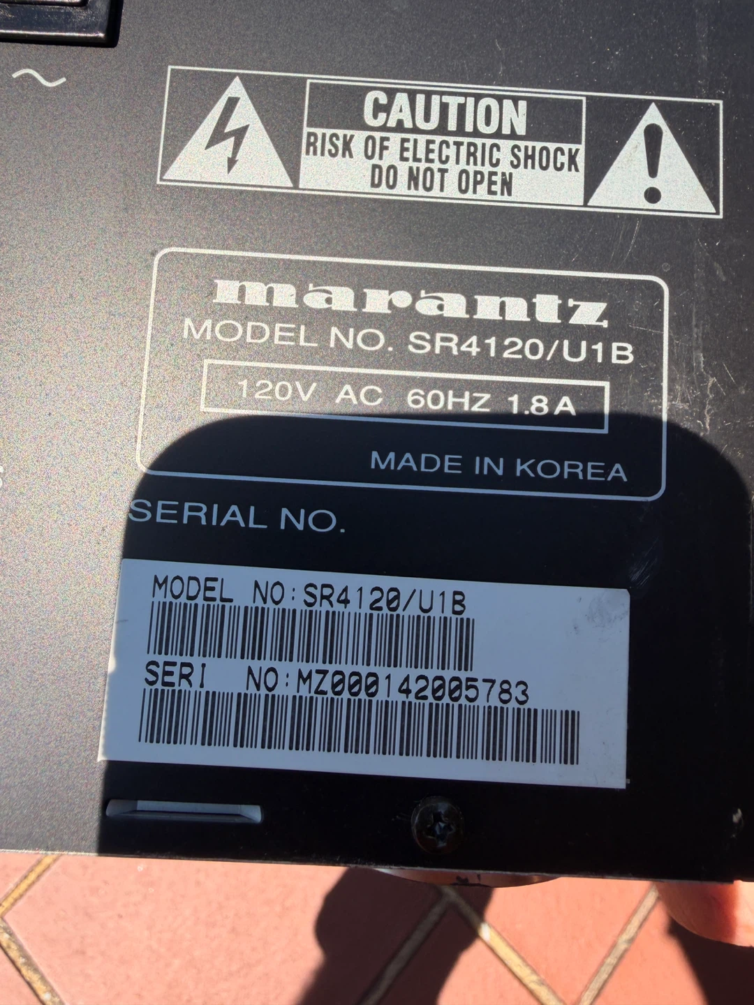 Marantz SR4120/U1B Receiver - photo 5