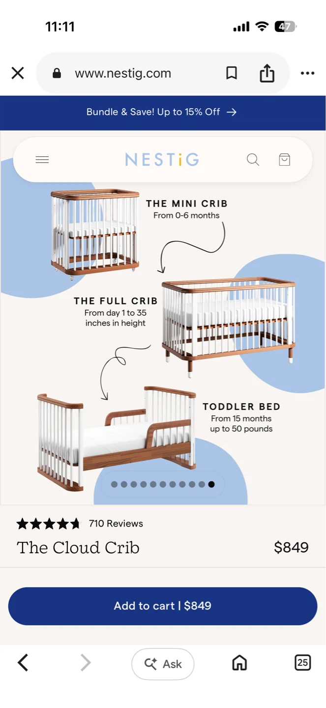 Nestig Cloud Crib