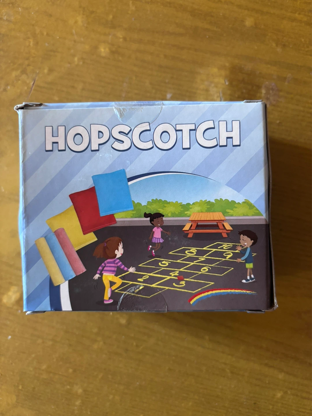 ⚽️Kids Import Hopscotch Game with Bean Bags and Chalk