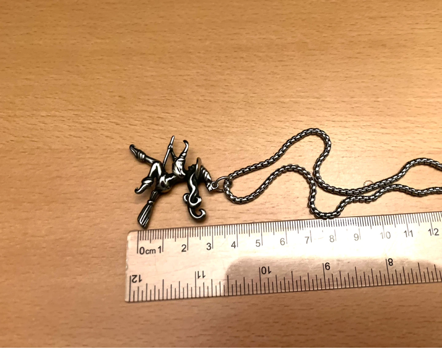 Witch on Broom Pendant Necklace - photo 3