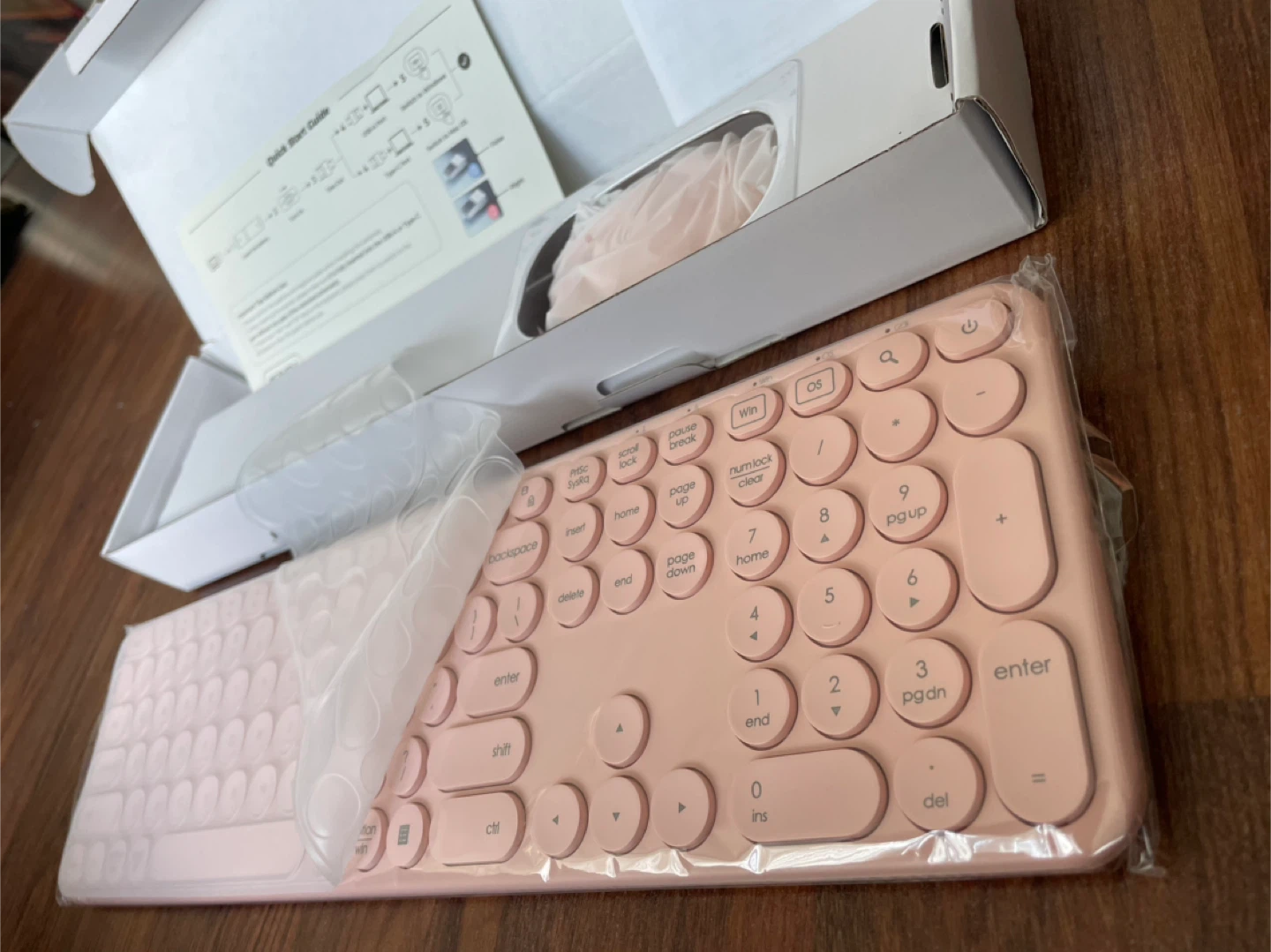 ⚽ NIB Pink SEENDA Wireless Mechanical Keyboard & Mouse Set