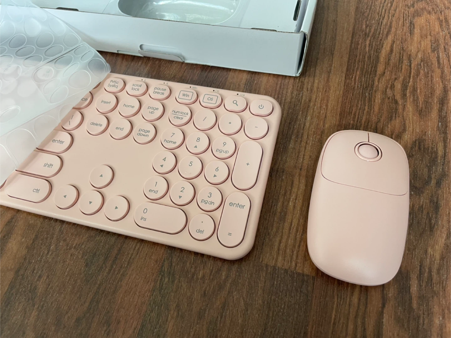 ⚽ NIB Pink SEENDA Wireless Mechanical Keyboard & Mouse Set - photo 5