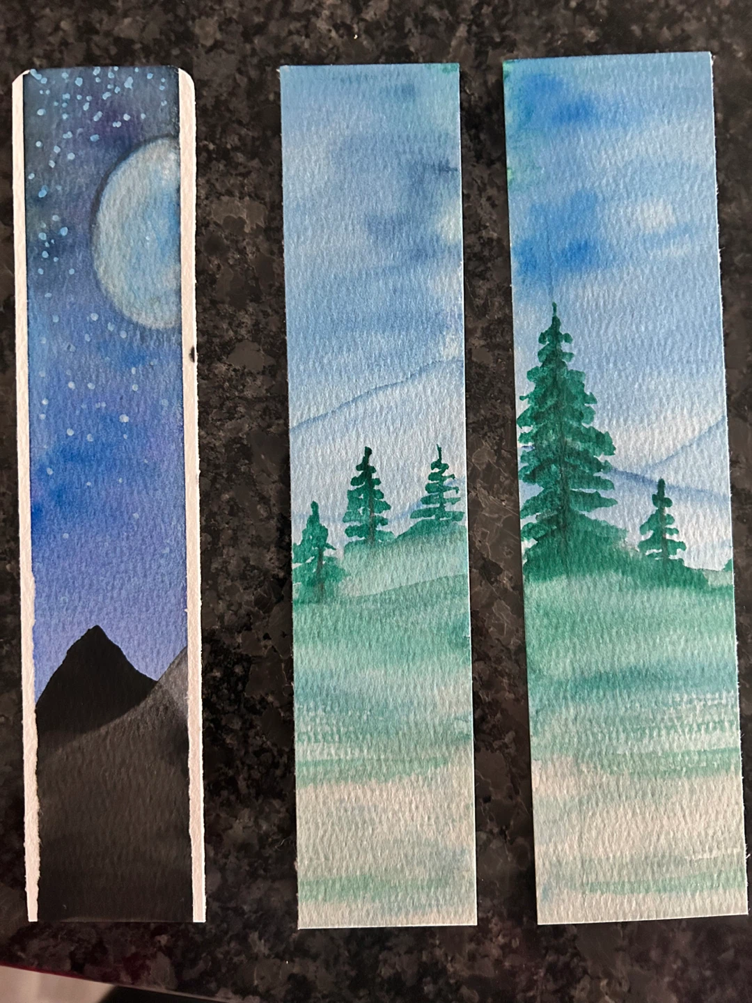 Hand-Painted Watercolour Bookmarks - photo 2