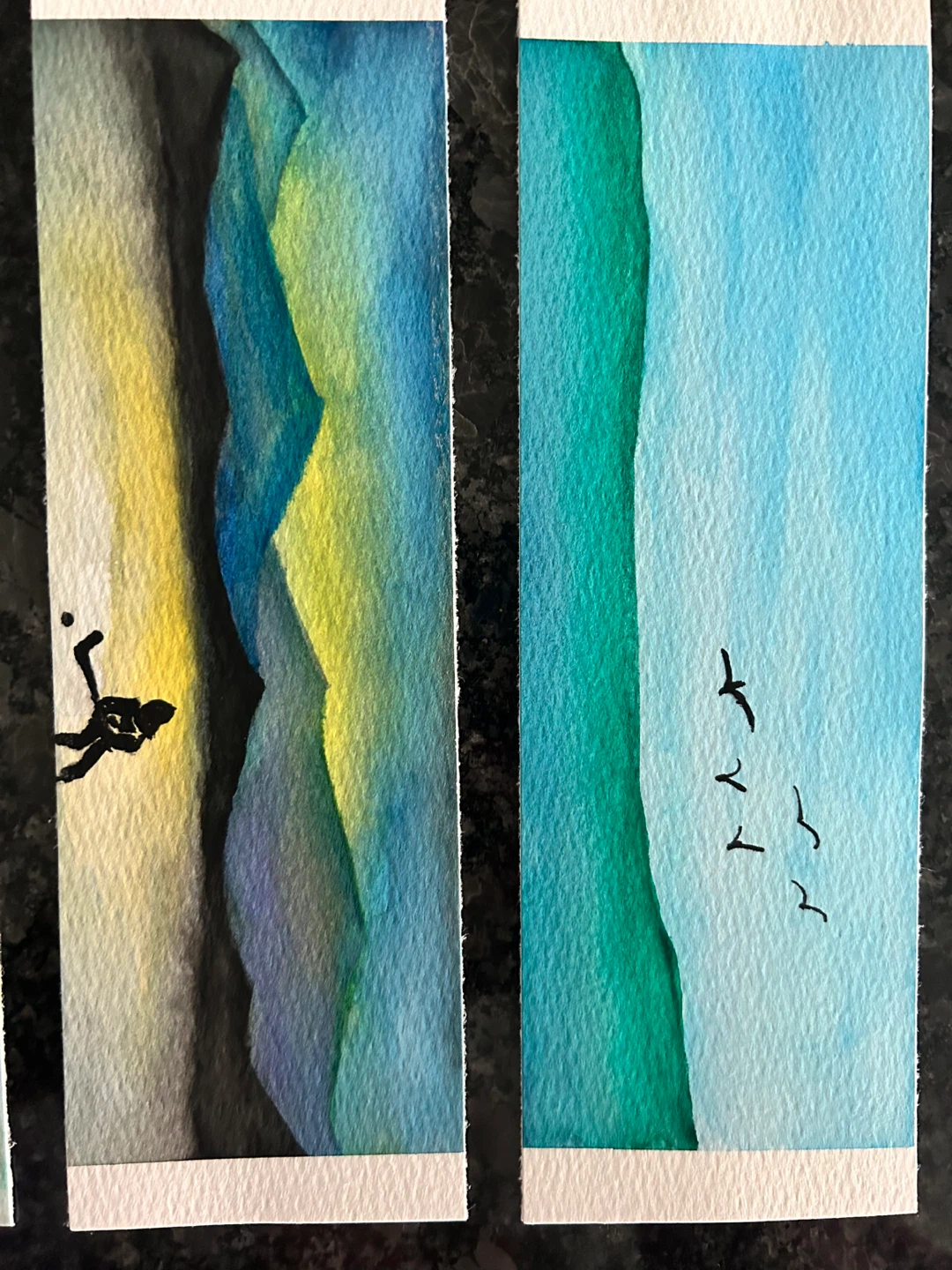 Hand-Painted Watercolour Bookmarks - photo 3
