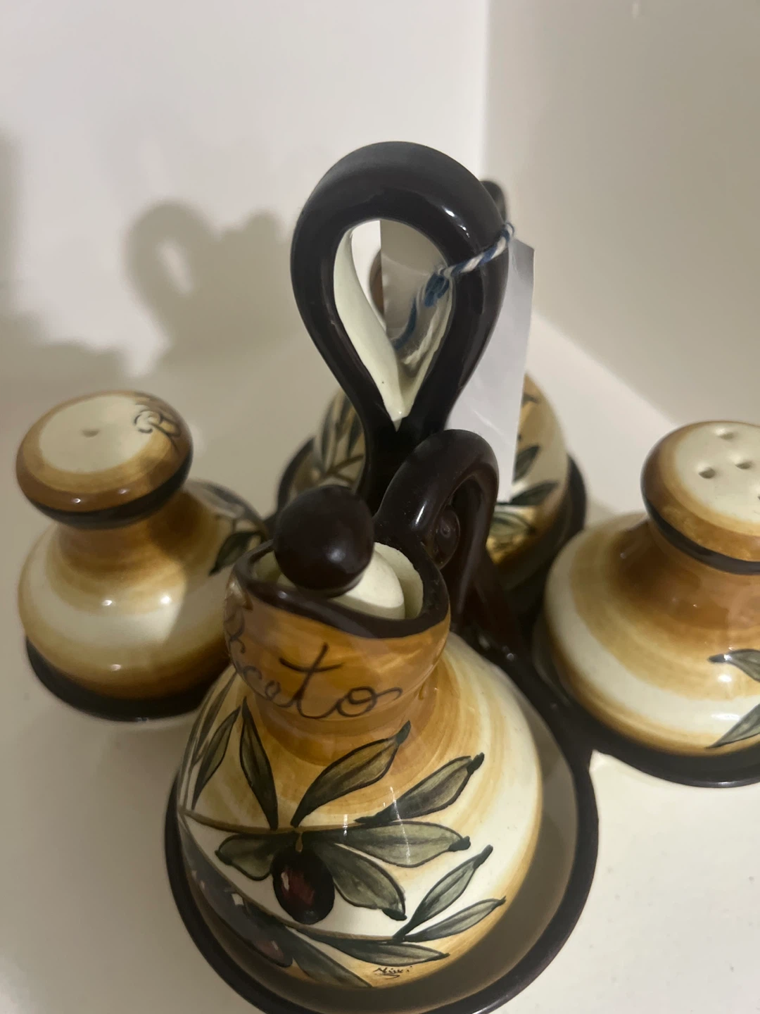 ⚽️Italy Oil Vinegar Salt Pepper Condiment Set⚽️ - photo 2