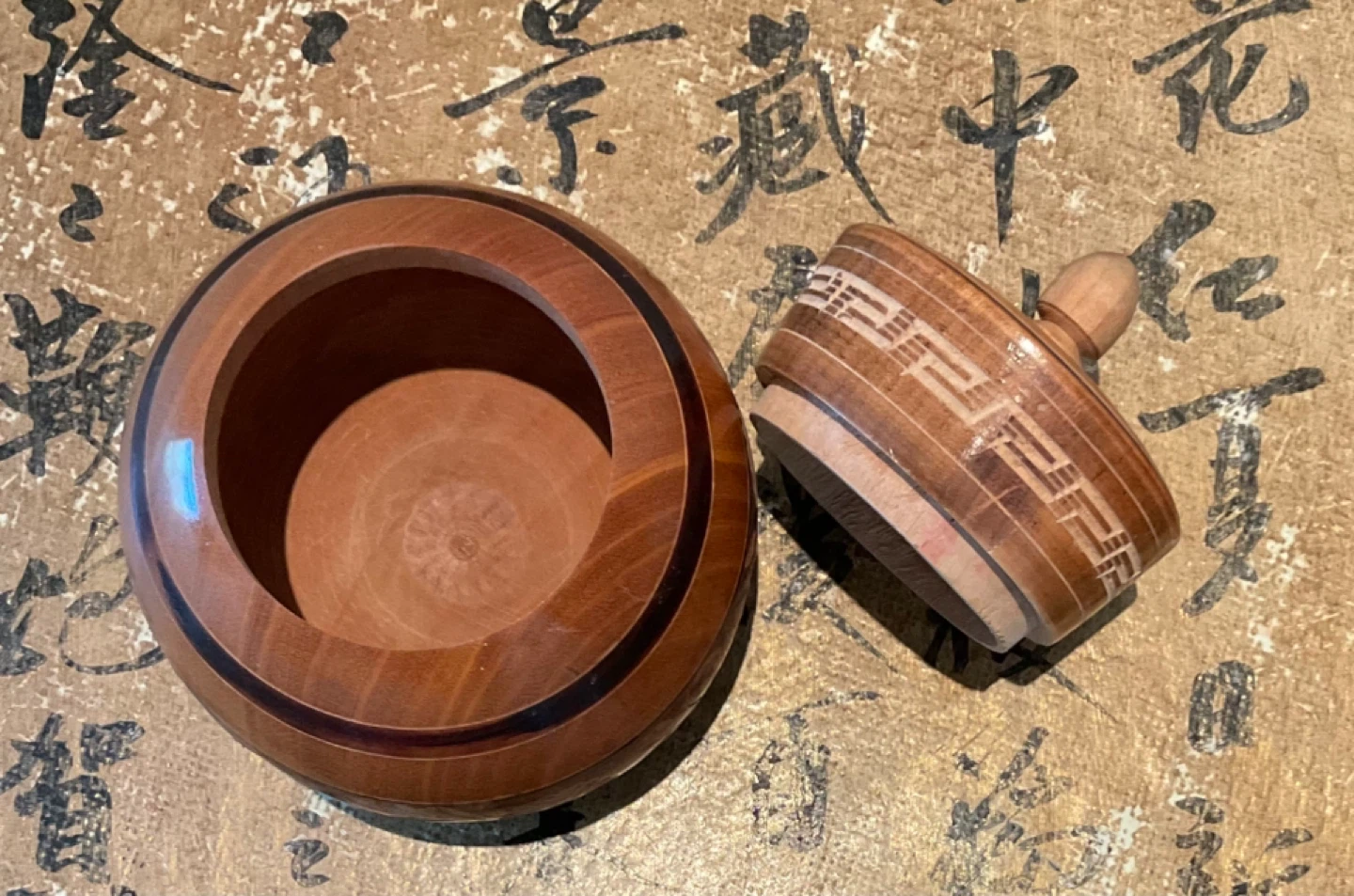 Vintage Handcrafted Wooden Jar from Cabo San Lucas, Mexico 1998 - photo 4