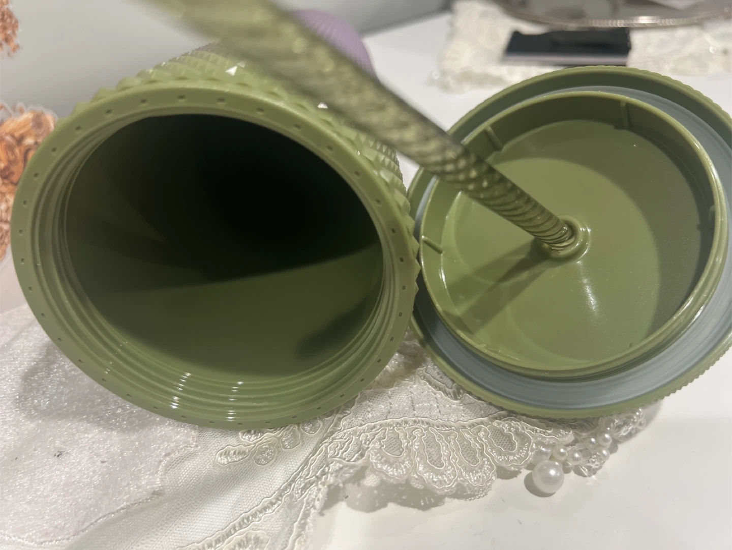 ⚽️Starbucks Tumbler 24 oz Studded Green Purple⚽️ - photo 4