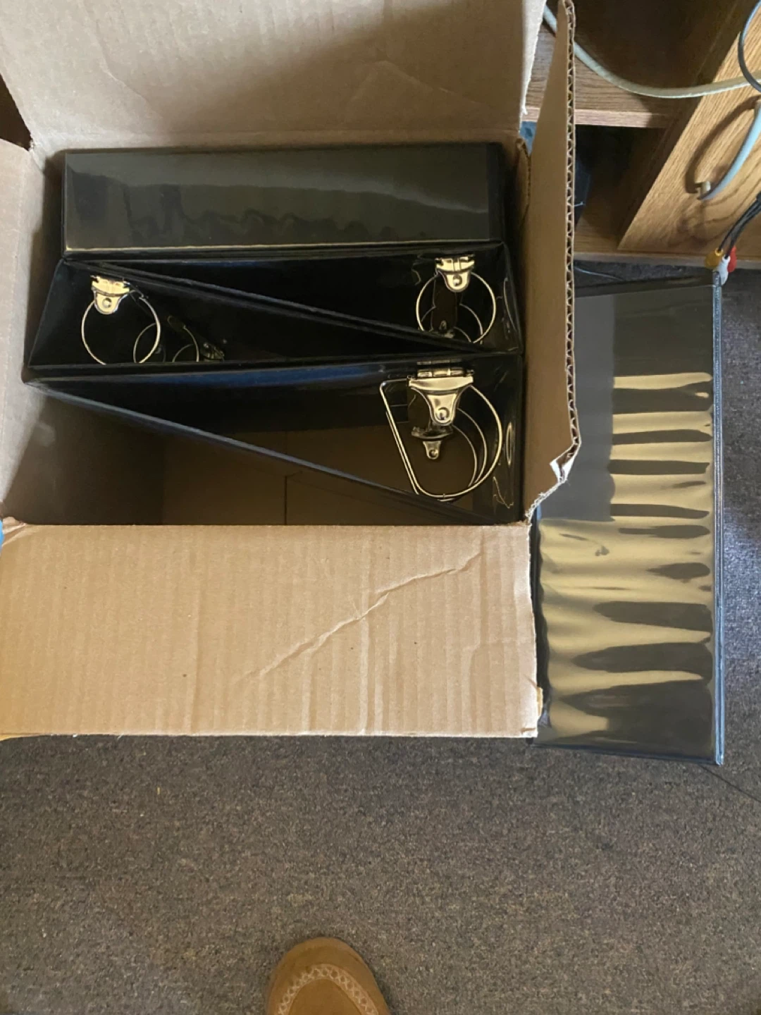 Black Binder and Purple Dividers with Labels