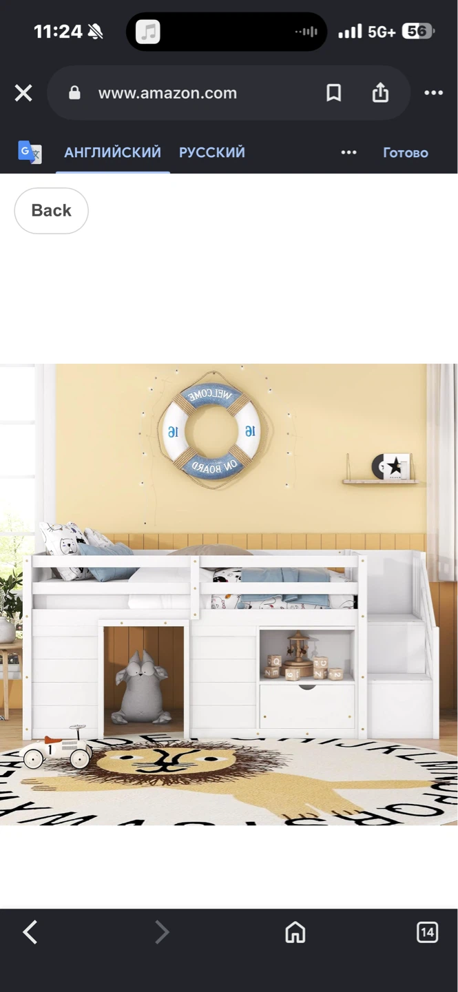 White Twin Loft Bed with Storage Stairs - photo 4
