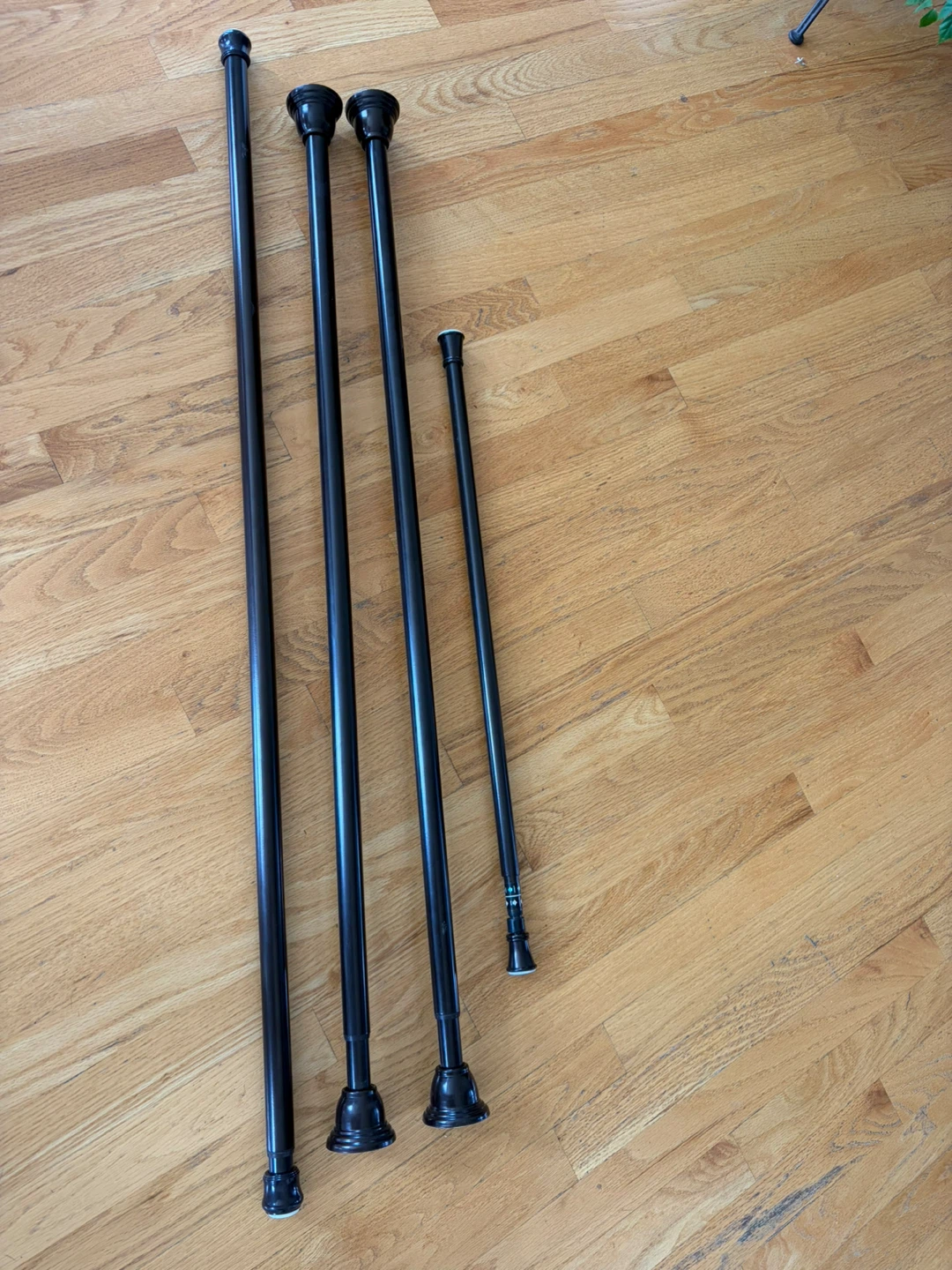 Black Curtain Rod Set