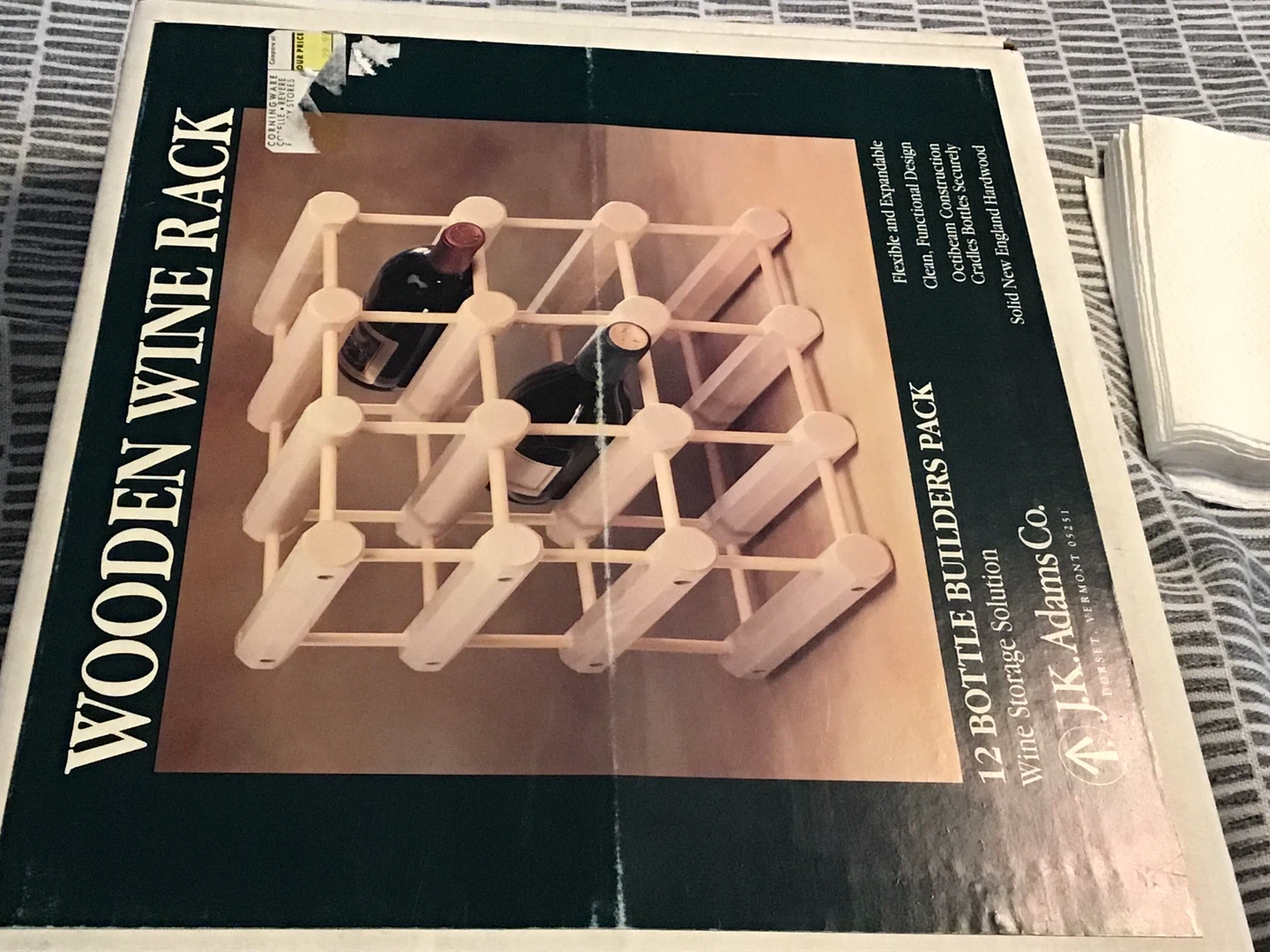 J.K. Adams Co. Wooden Wine Rack - 12 Bottle Builders Pack
