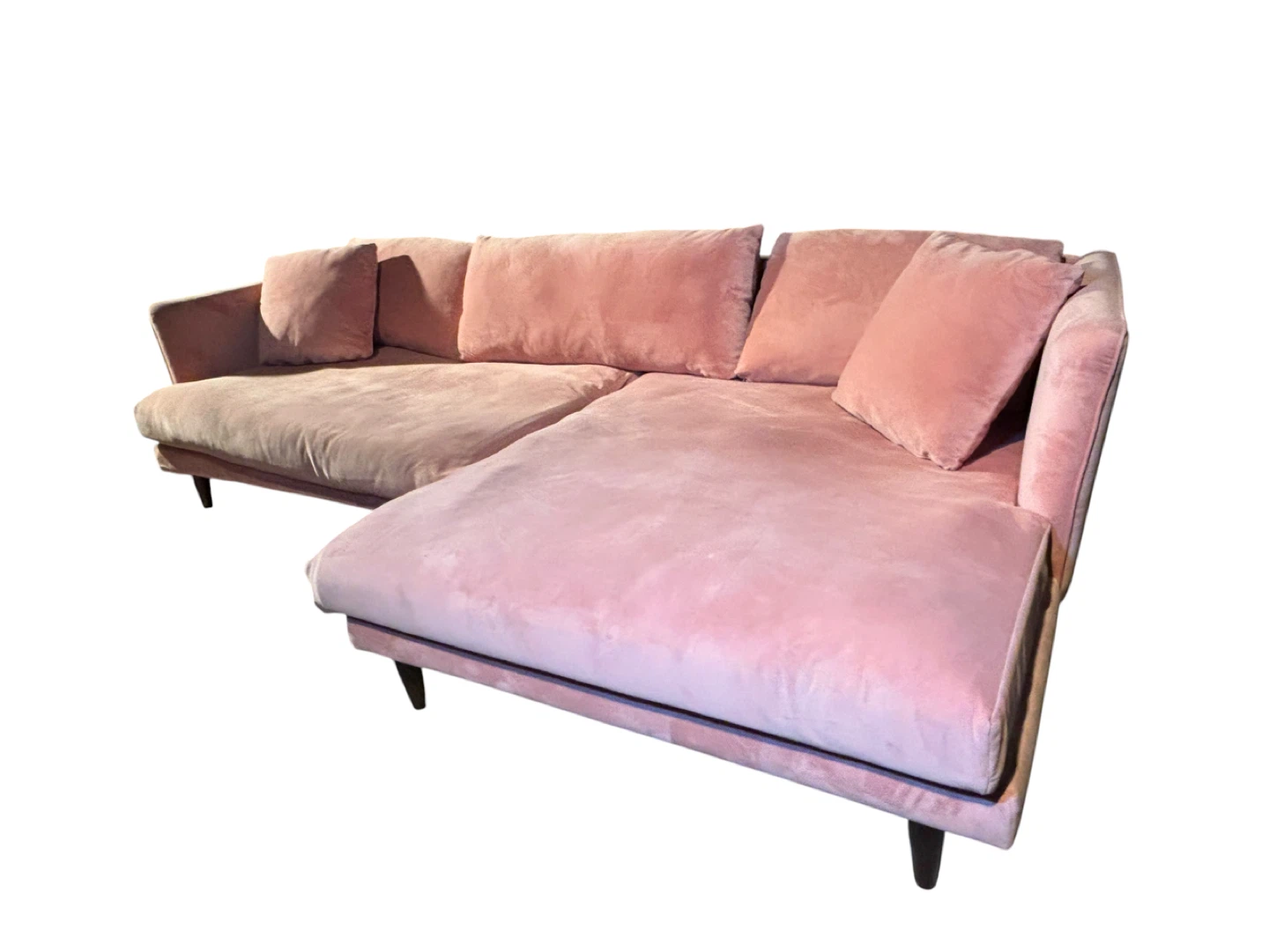 🛋️ STUNNING Joybird Lewis Sectional – Royale Blush Velvet ✨ - photo 2