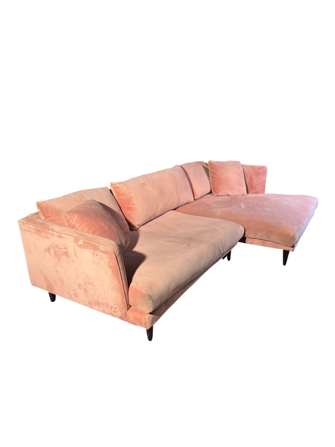 🛋️ STUNNING Joybird Lewis Sectional – Royale Blush Velvet ✨ - photo 5